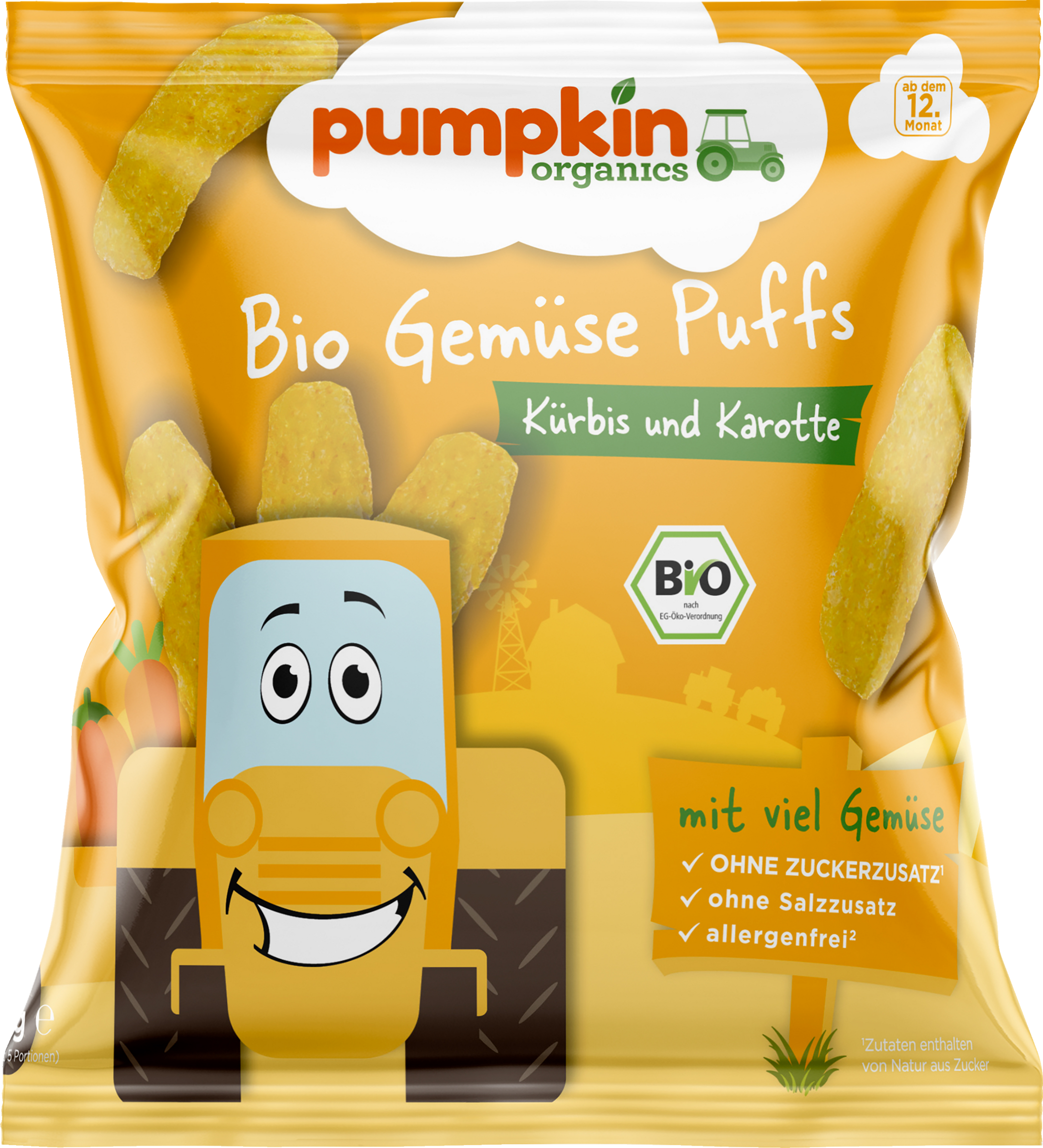 Pumpkin Organics Bio Gemüse Puffs mit Kürbis & Karotte online kaufen