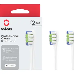 رؤوس فرشاة Professional Clean، مجموعة من قطعتين، أبيض