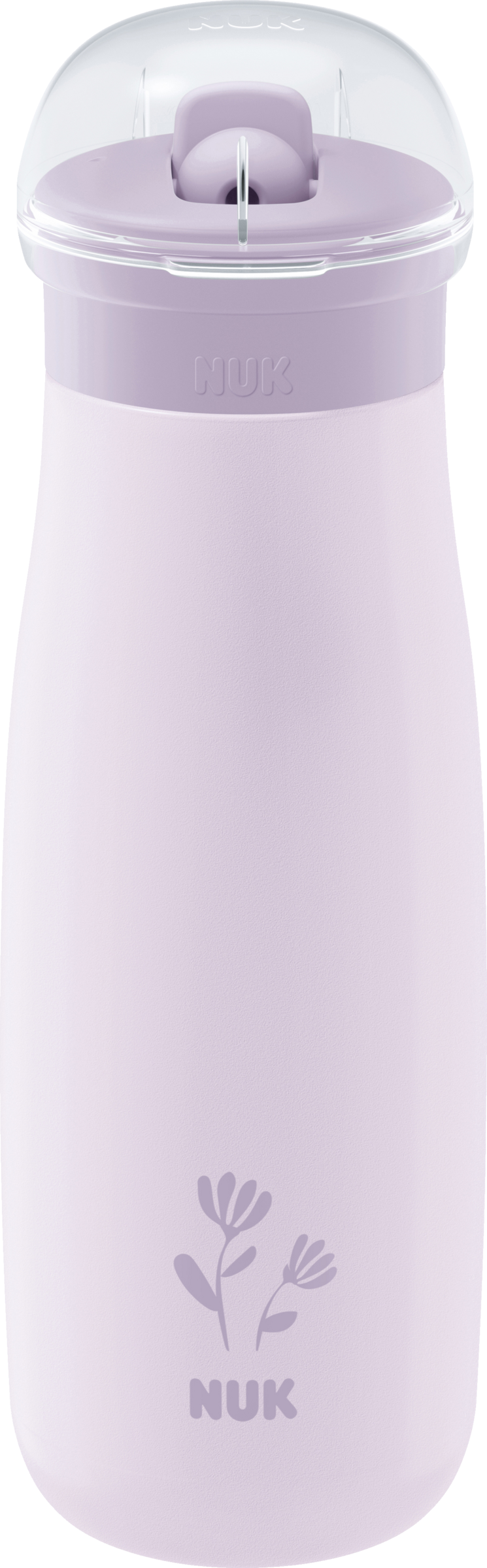 NUK Mini-Me Flip Trinkflasche Edelstahl flieder 500ml, ab 12 Monate