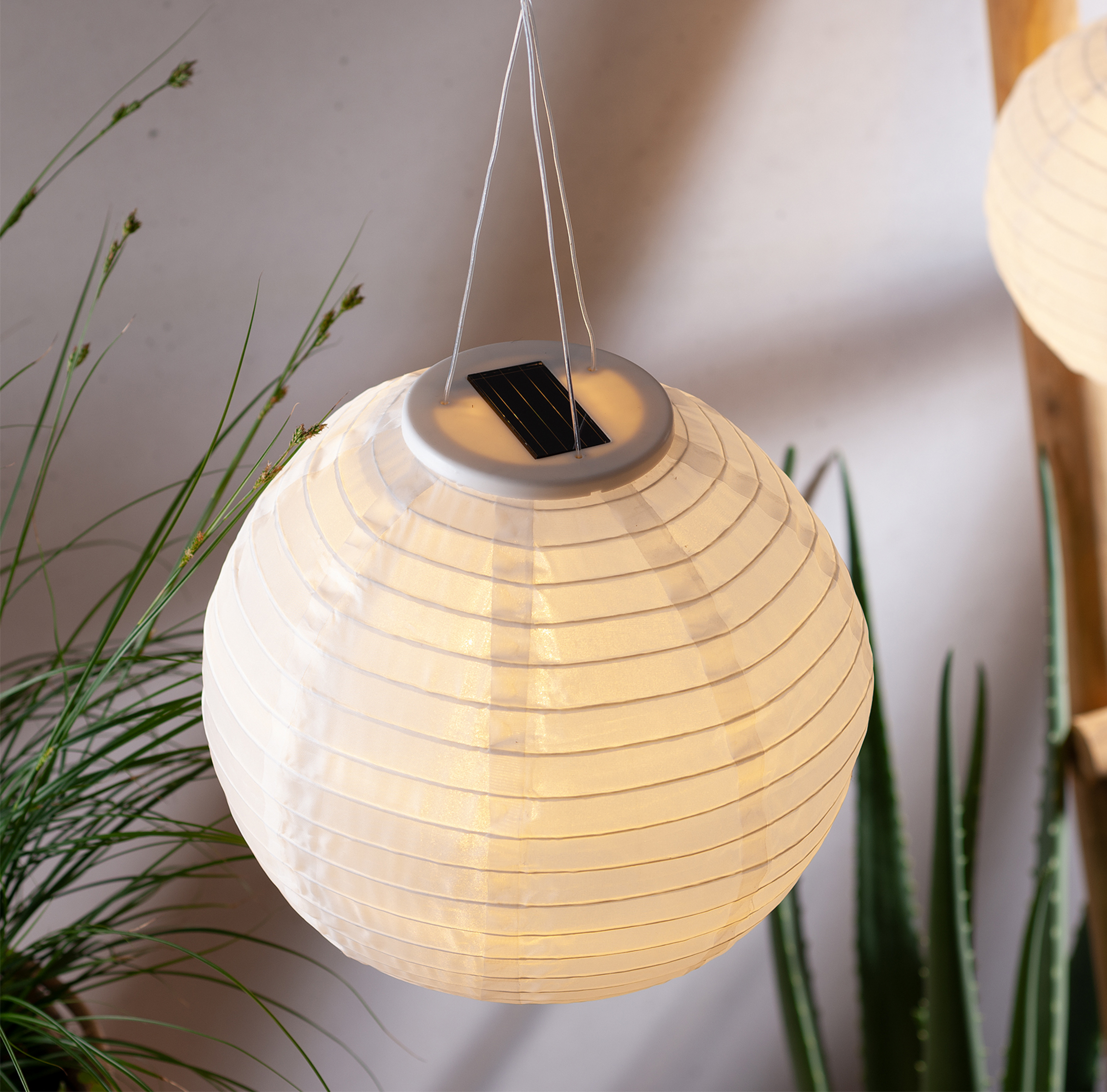 IDEENWELT SolarLampion weiß 25 cm online kaufen rossmann.de