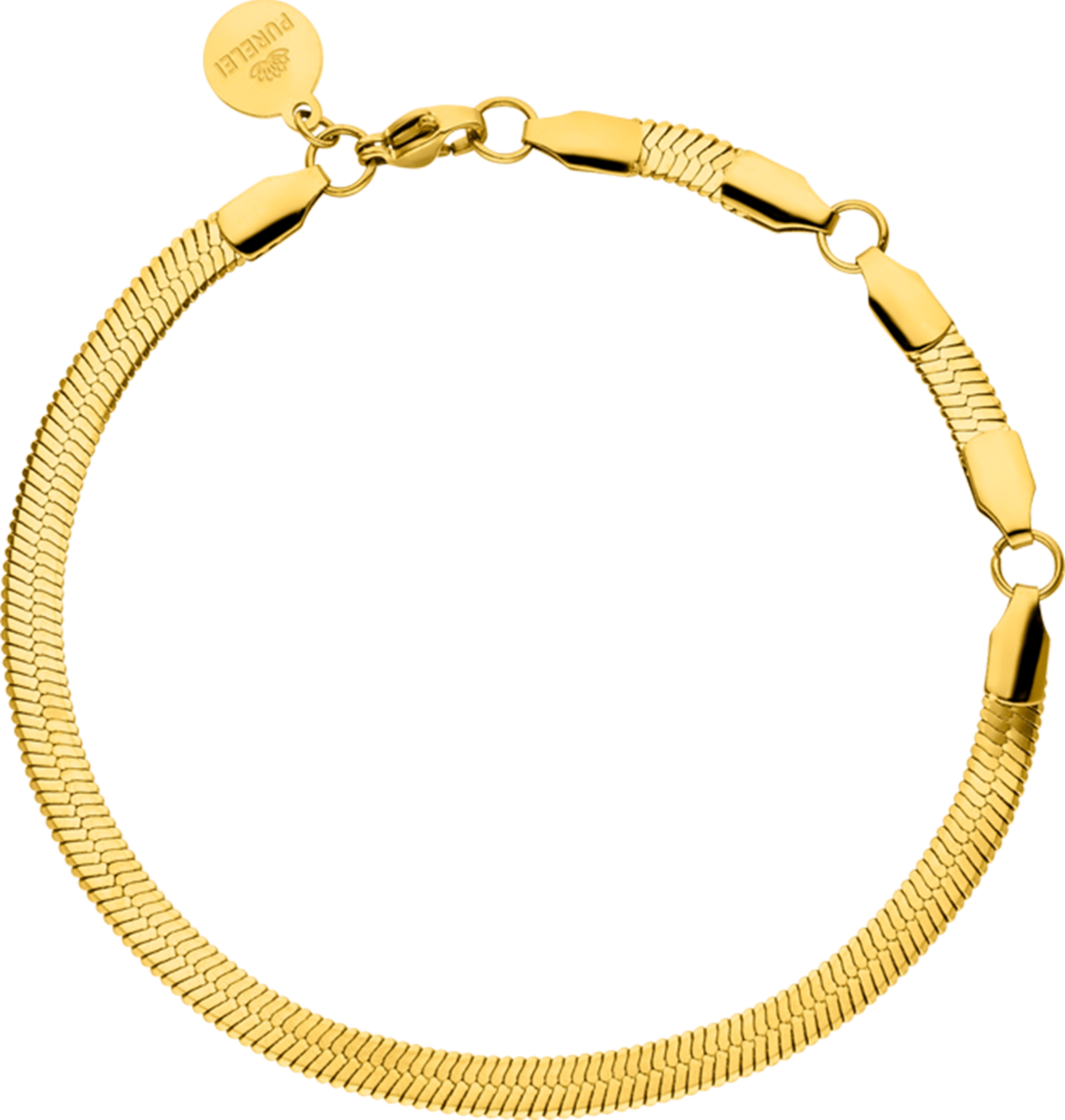 Purelei I'lalo Kette - Schlangenkette Edelstahl 45/50cm Vergoldet