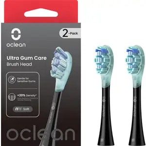 رؤوس فرشاة Ultra gum care، مجموعة من 2، أسود