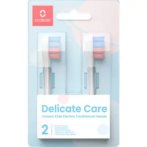 رؤوس فرشاة P3K1 للأطفال، طقم من قطعتين، أبيض