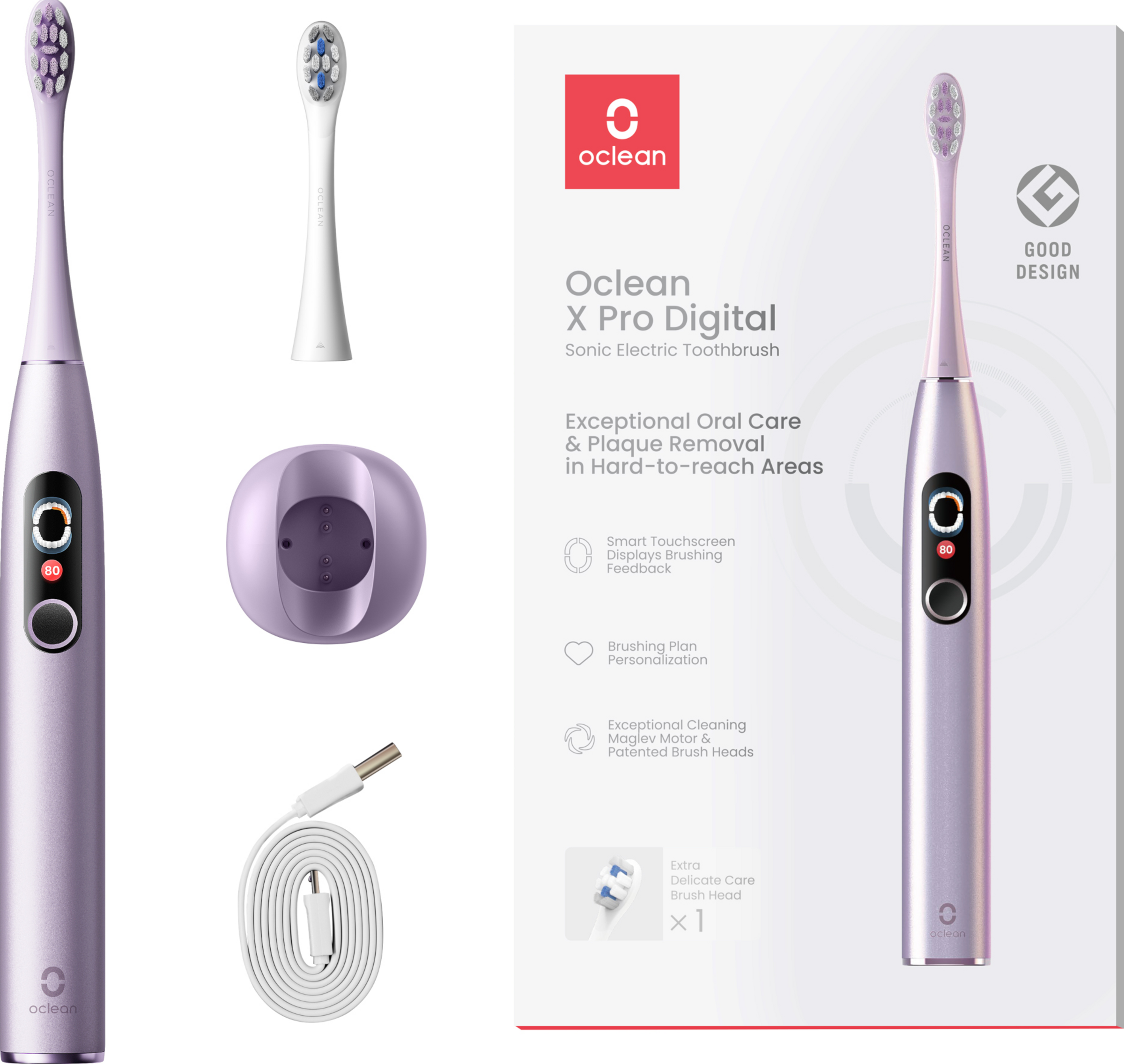 فرشاة أسنان كهربائية X Pro، بنفسجي