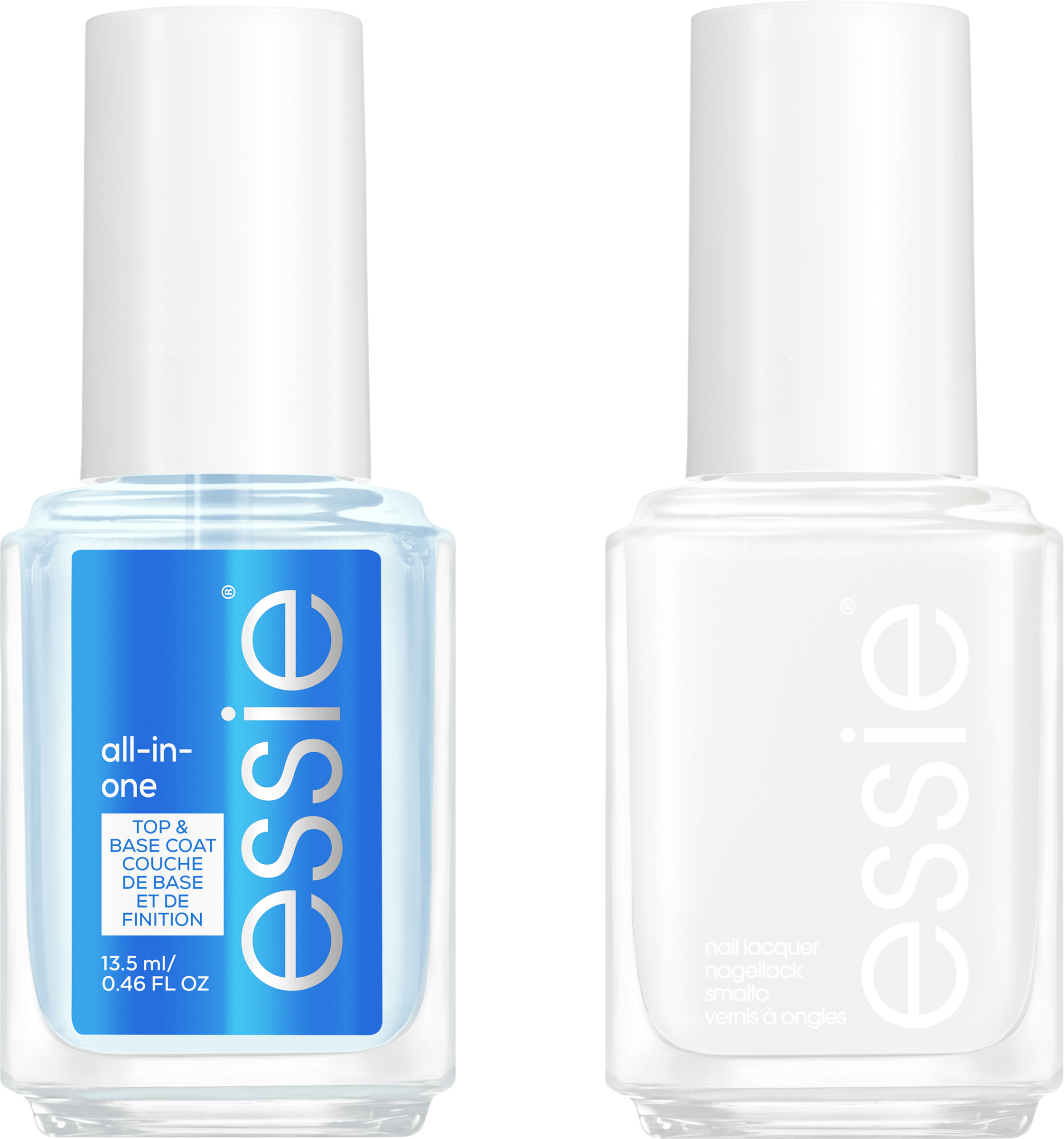 essie Nagellack Nr. 1 blanc &  all-in-one top/base coat Set