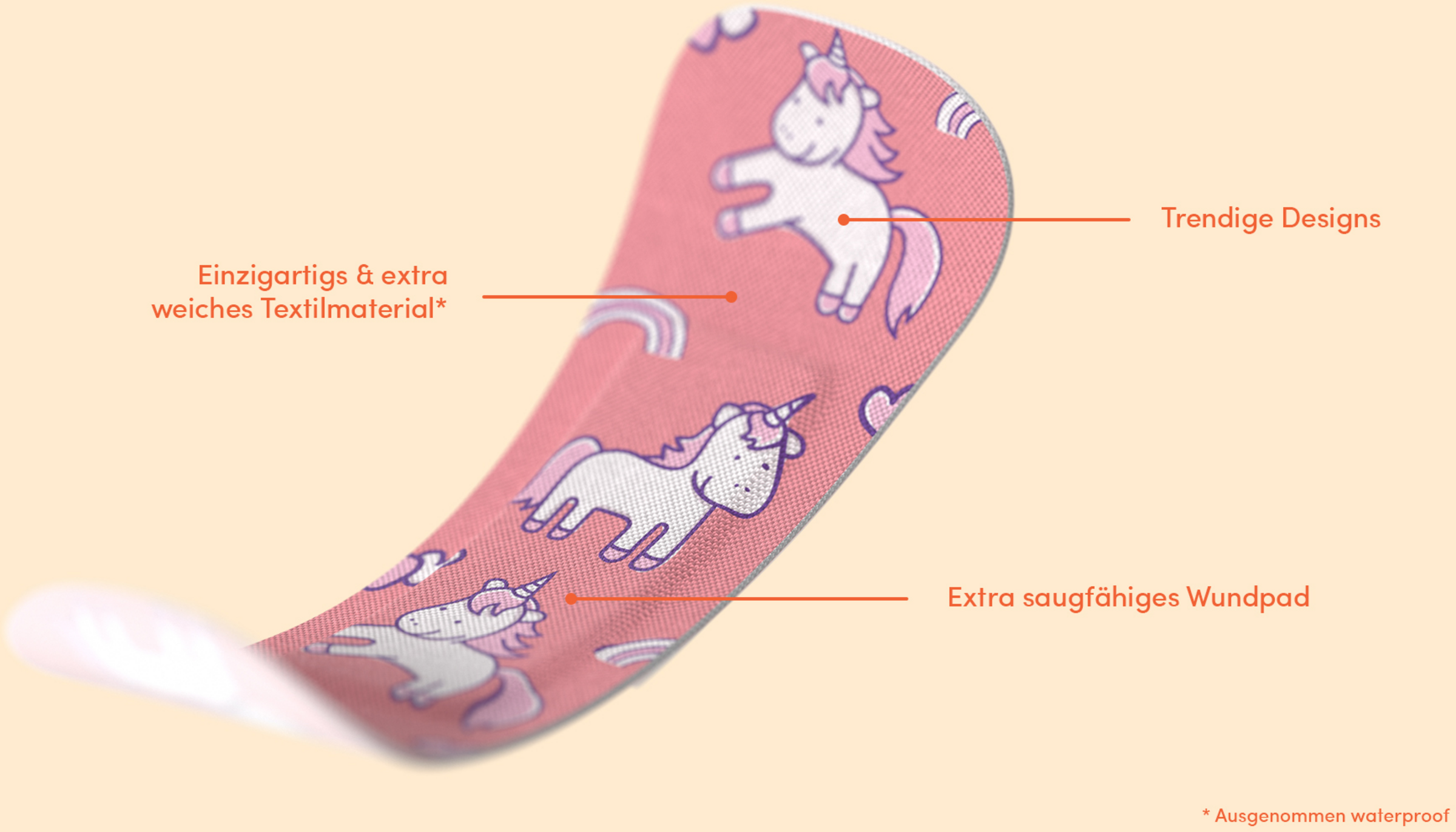 ضمادات لاصقة مقاومة للماء Secure Rainbow 9