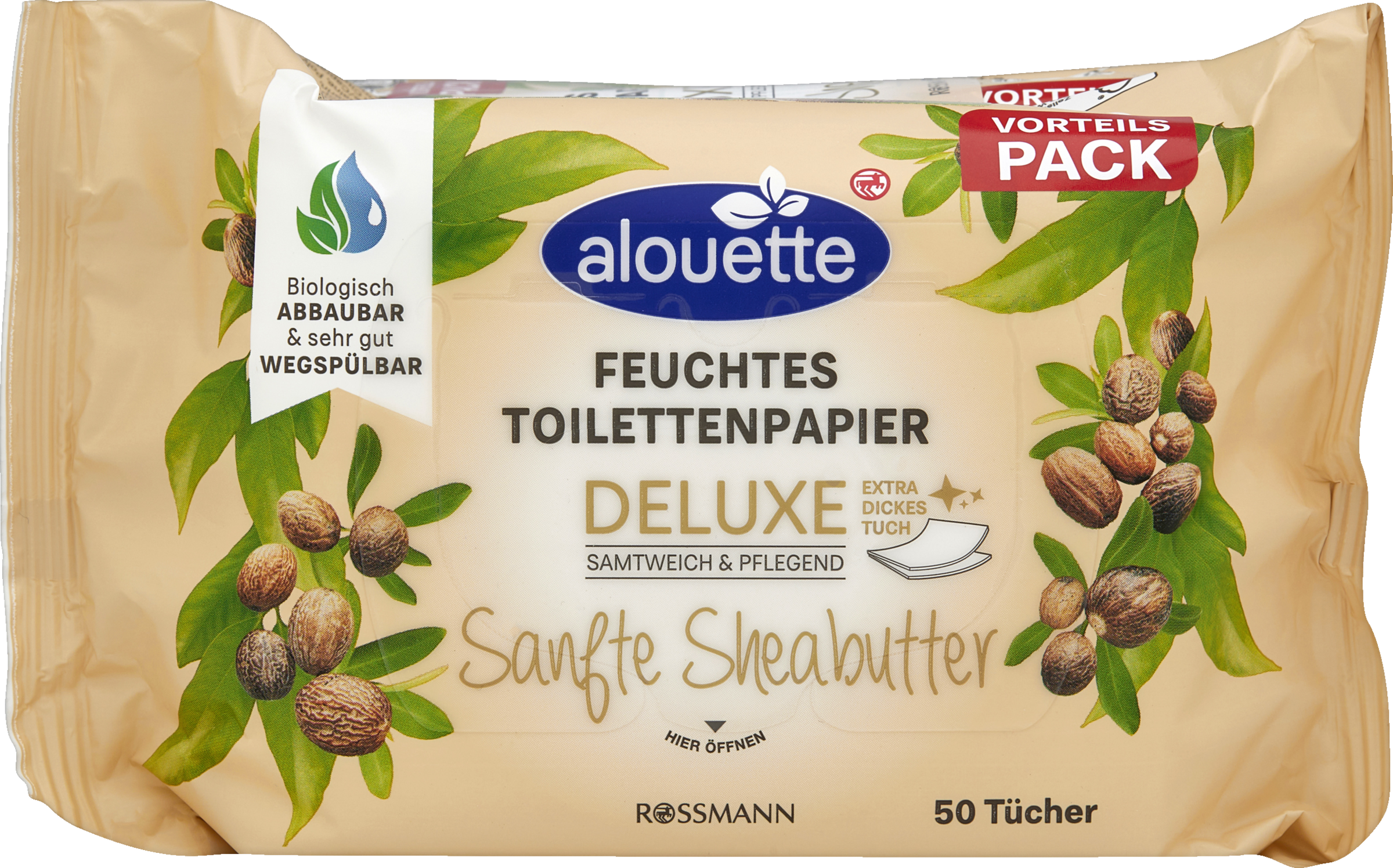 Deluxe feuchte Toilettentücher mit Sheabutter Duft