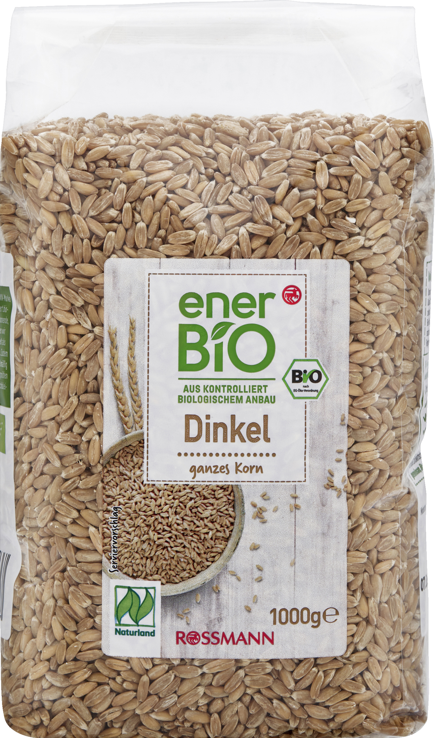 enerBiO Naturland Dinkel, ganzes Korn