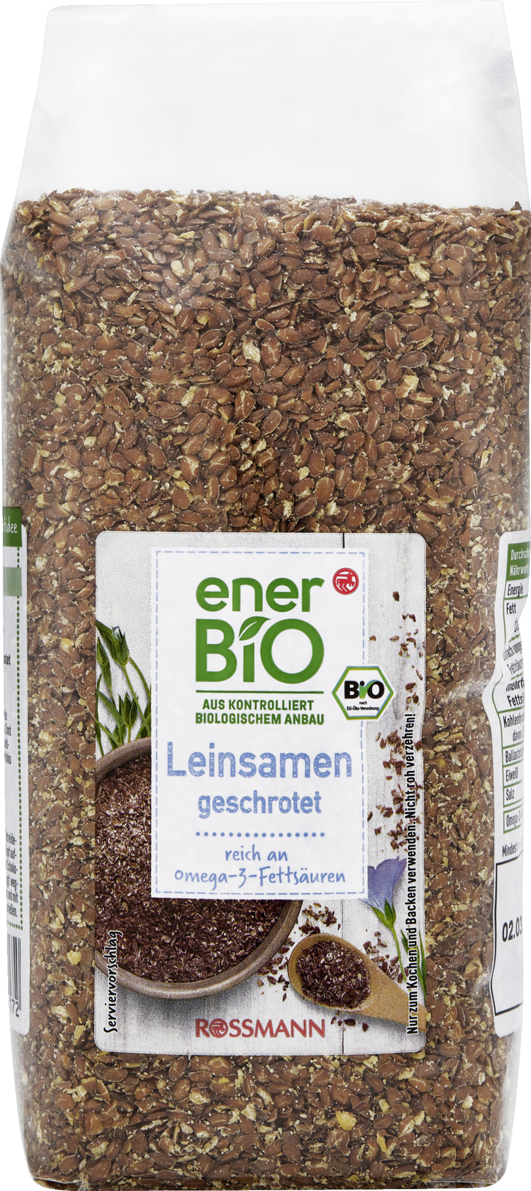 enerBiO Leinsamen, geschrotet