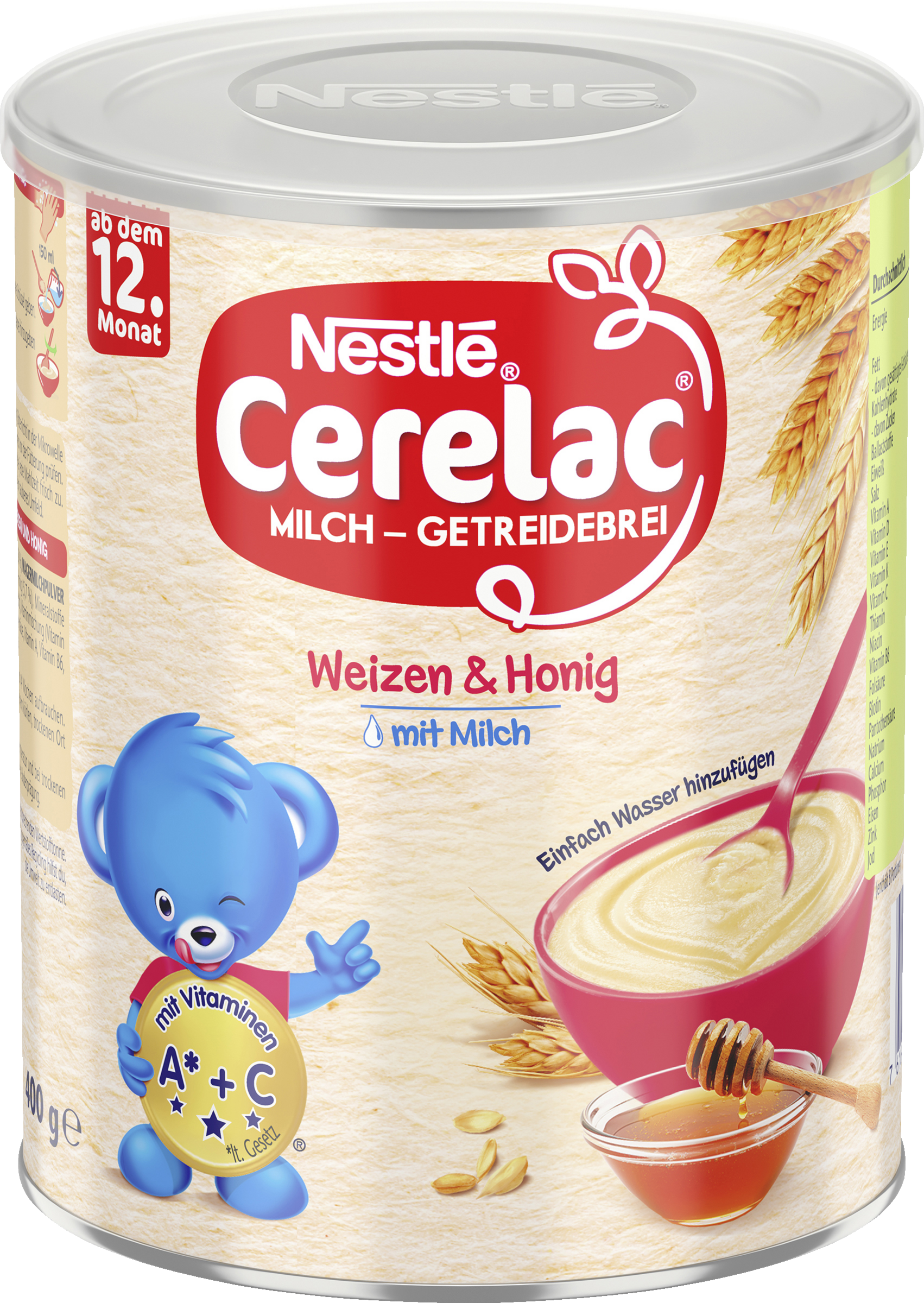 Nestlé Cerelac Milch-Getreidebrei Weizen+Honig ab dem 12. Monat