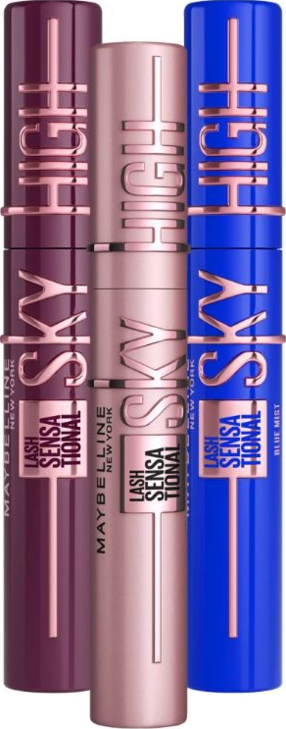Lash Sensational Sky High Very Black, Blue Mist + Burgundy Haze 3er Pack