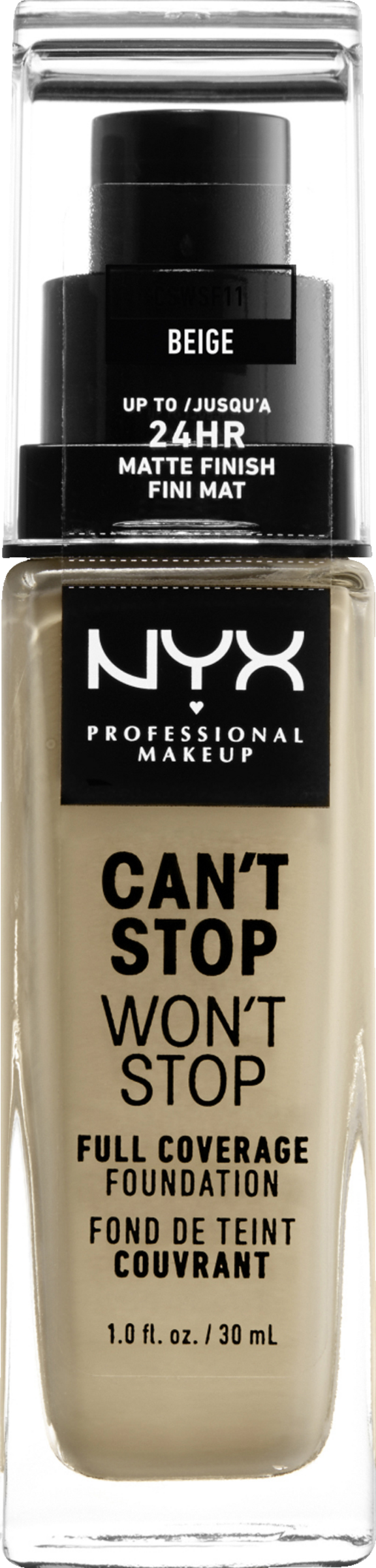 NYX Professional MakeUp Can't Stop Won't Stop Foundation 11 Beige