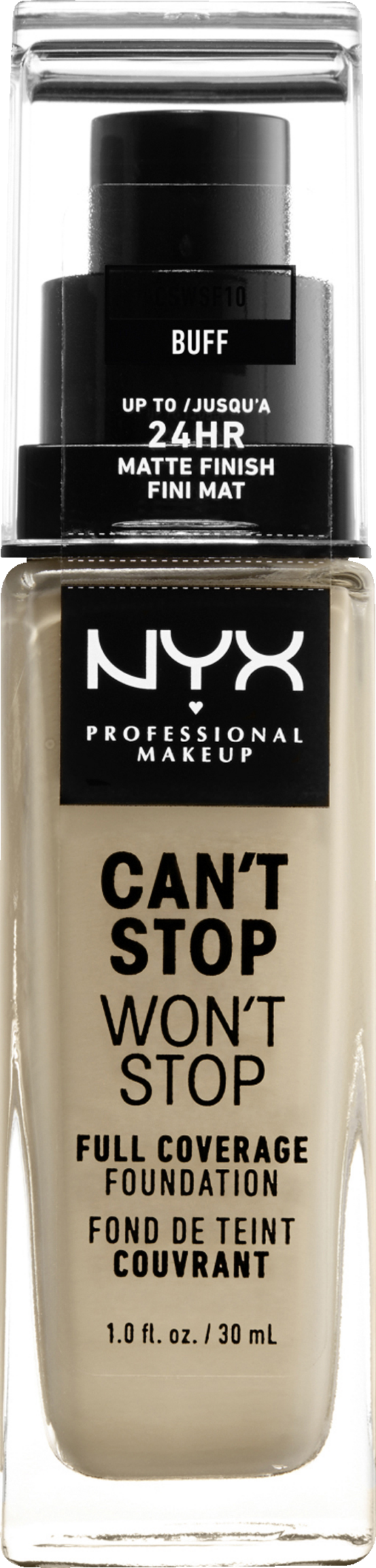 NYX Professional MakeUp Can't Stop Won't Stop Foundation 10 Buff