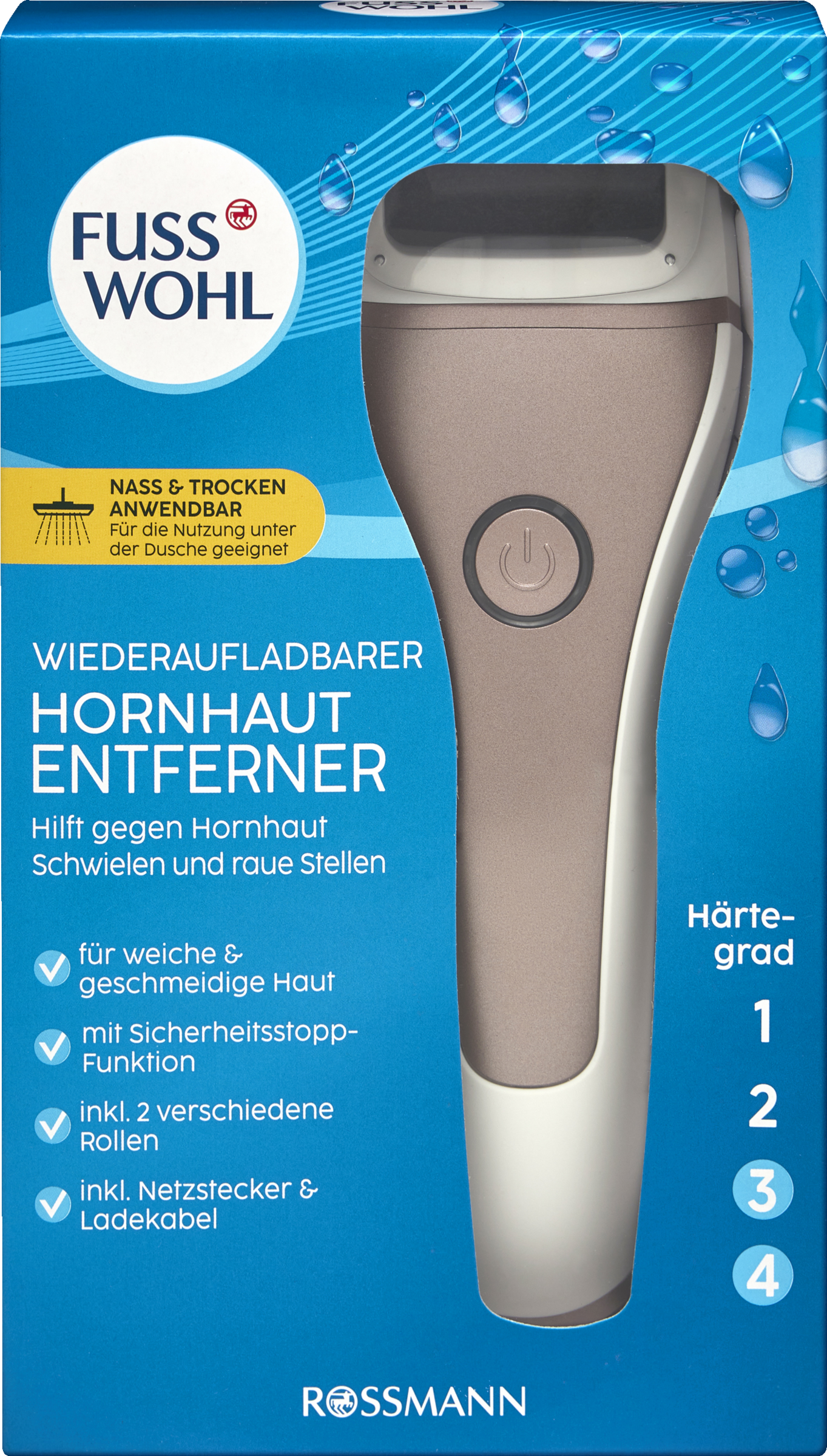 FUSSWOHL Wiederaufladbarer Hornhautentferner