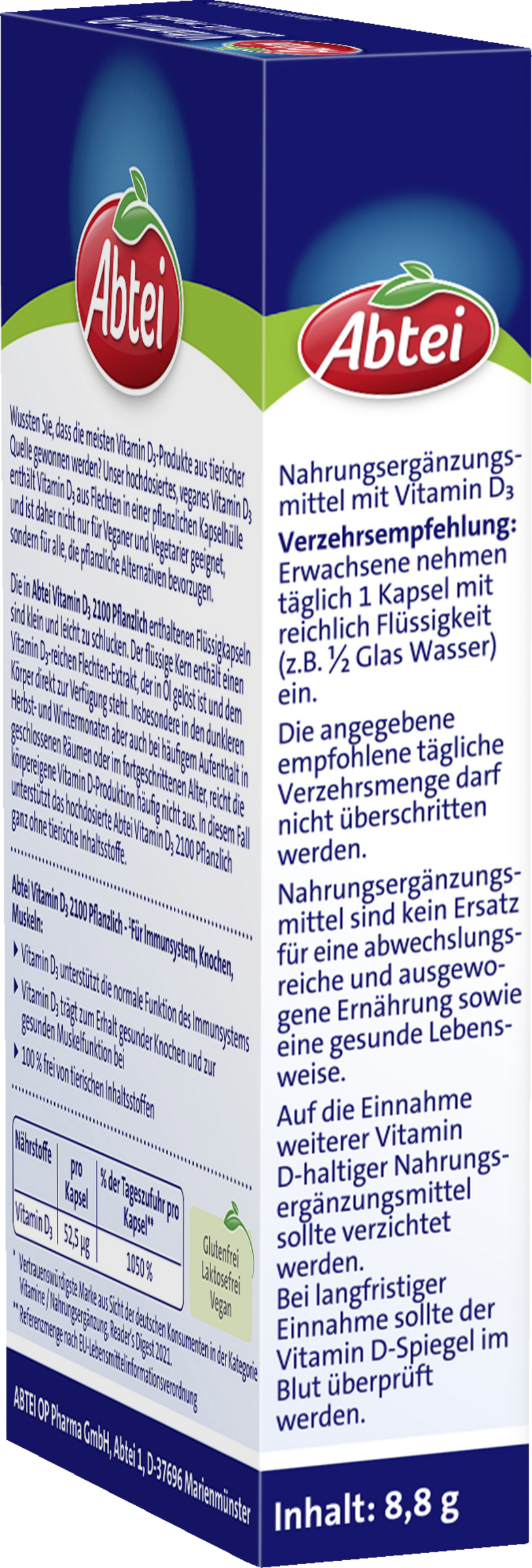 كبسولات فيتامين د3 2100 وحدة دولية نباتية 2