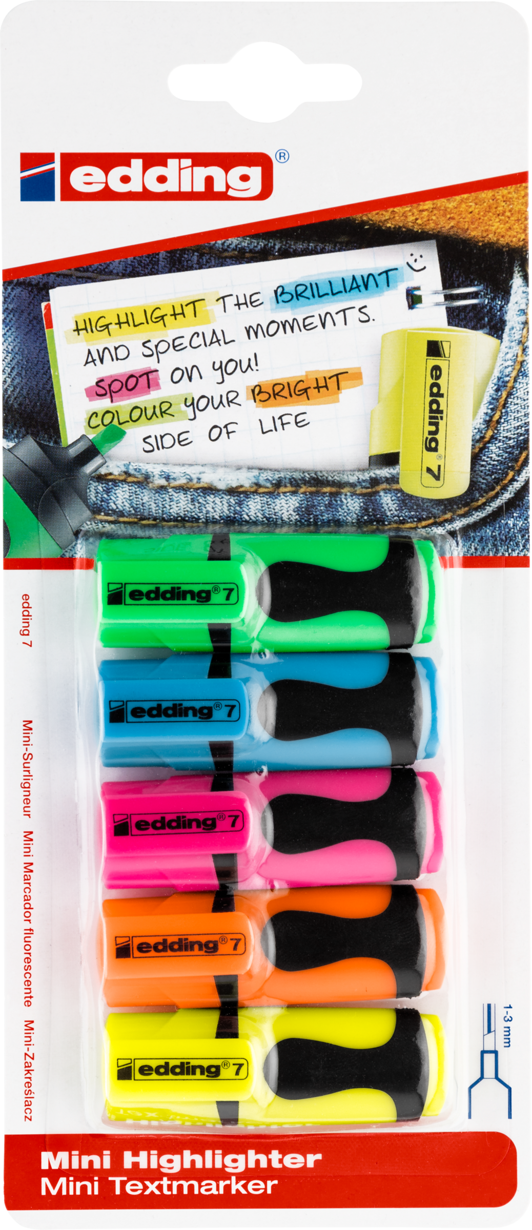 Edding 5er Pack Textmarker 7 Mini