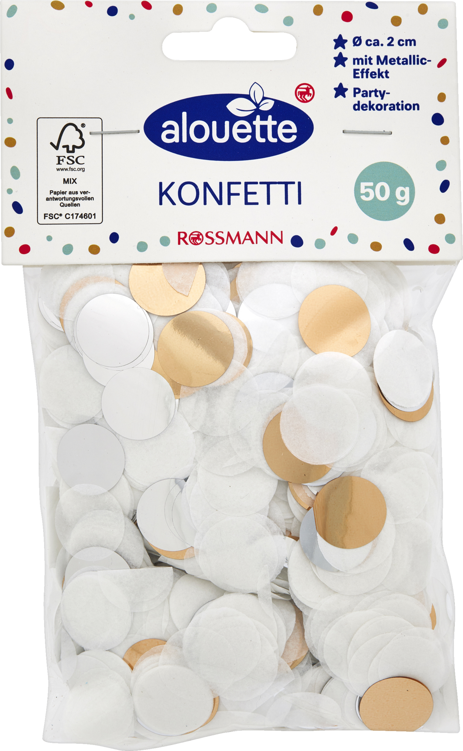 alouette Konfetti, sortiert