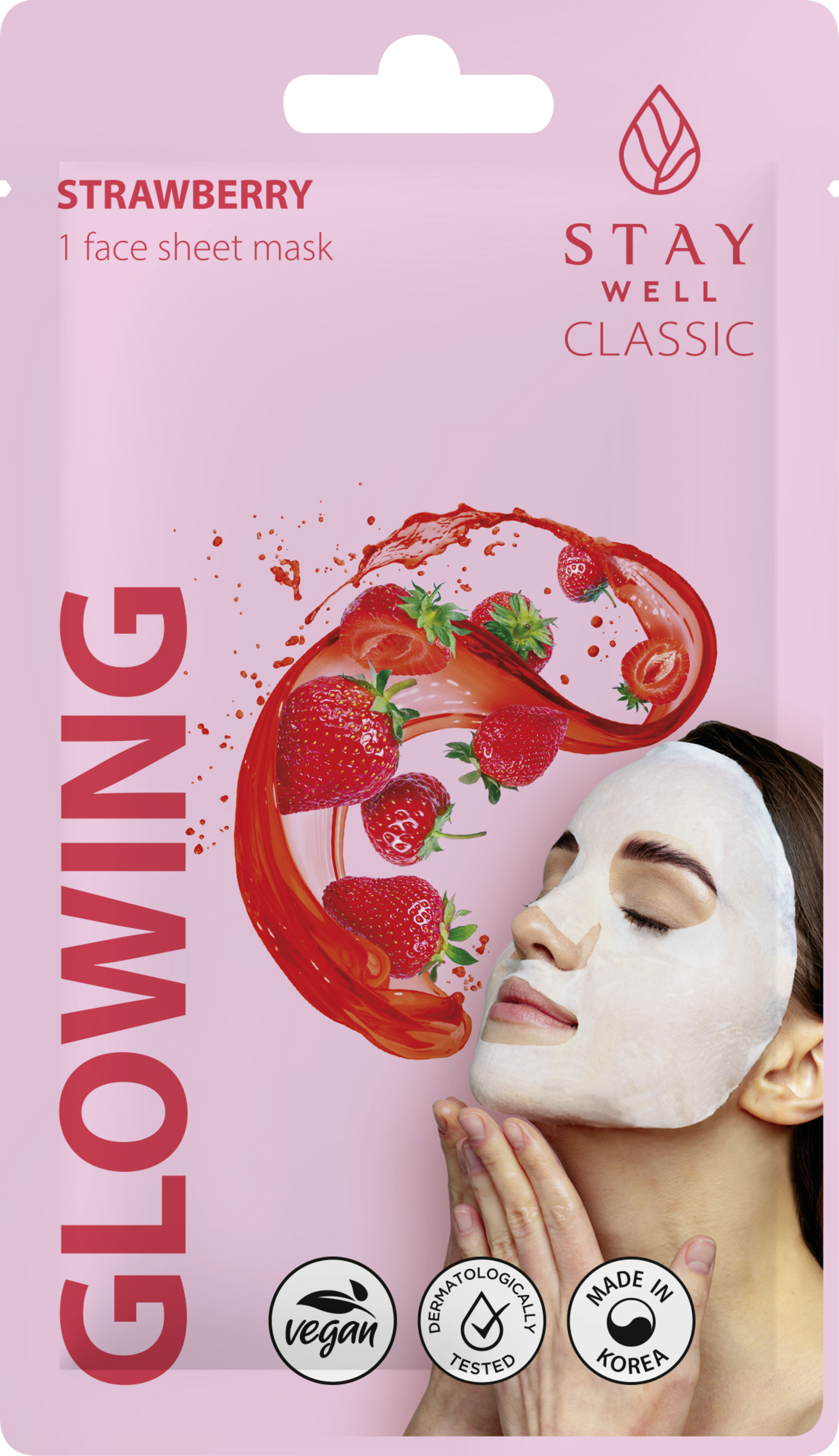 STAY WELL Classic sheet mask - Strawberry Glowing