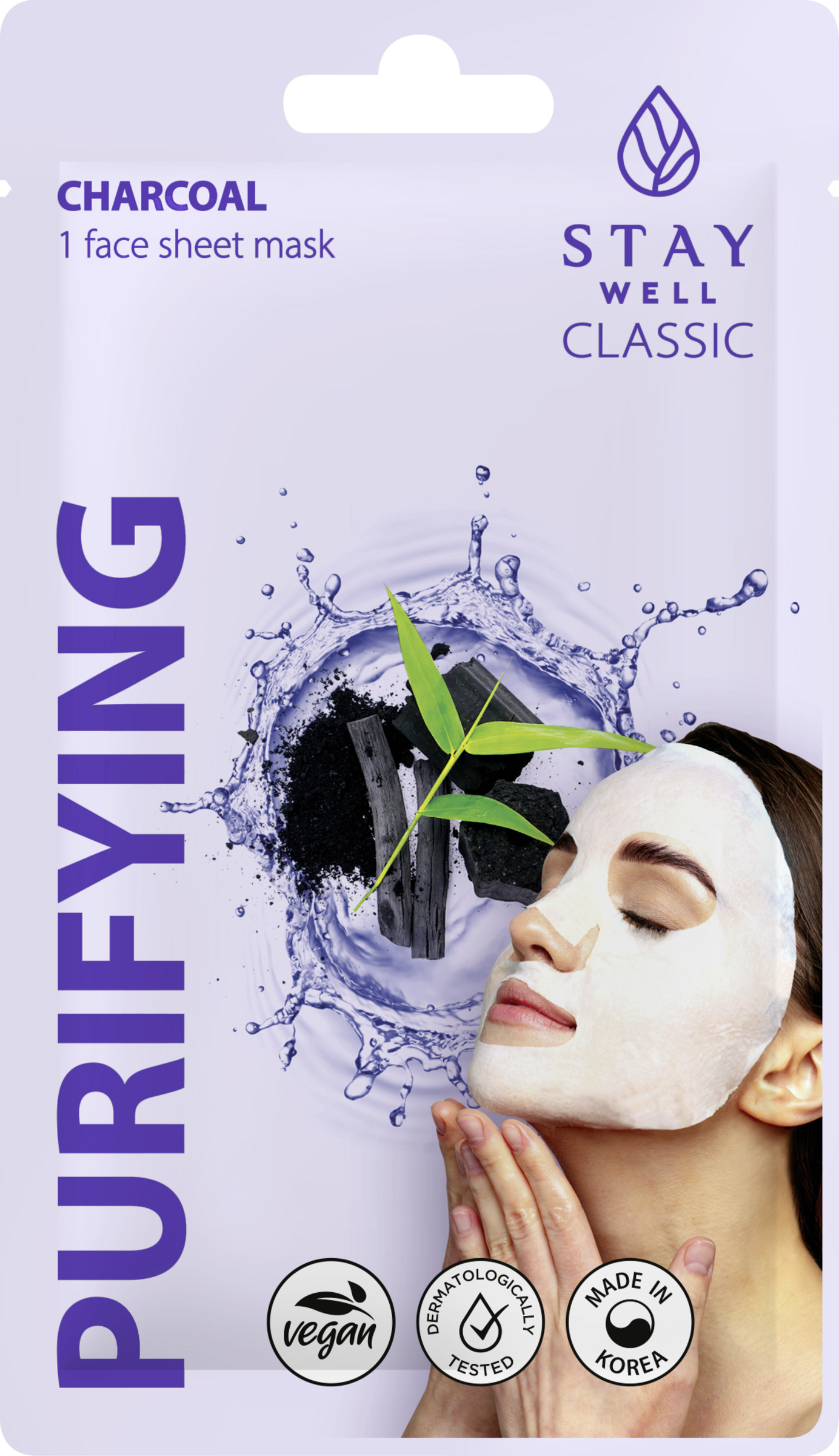 STAY WELL Classic sheet mask - Charcoal Purifying