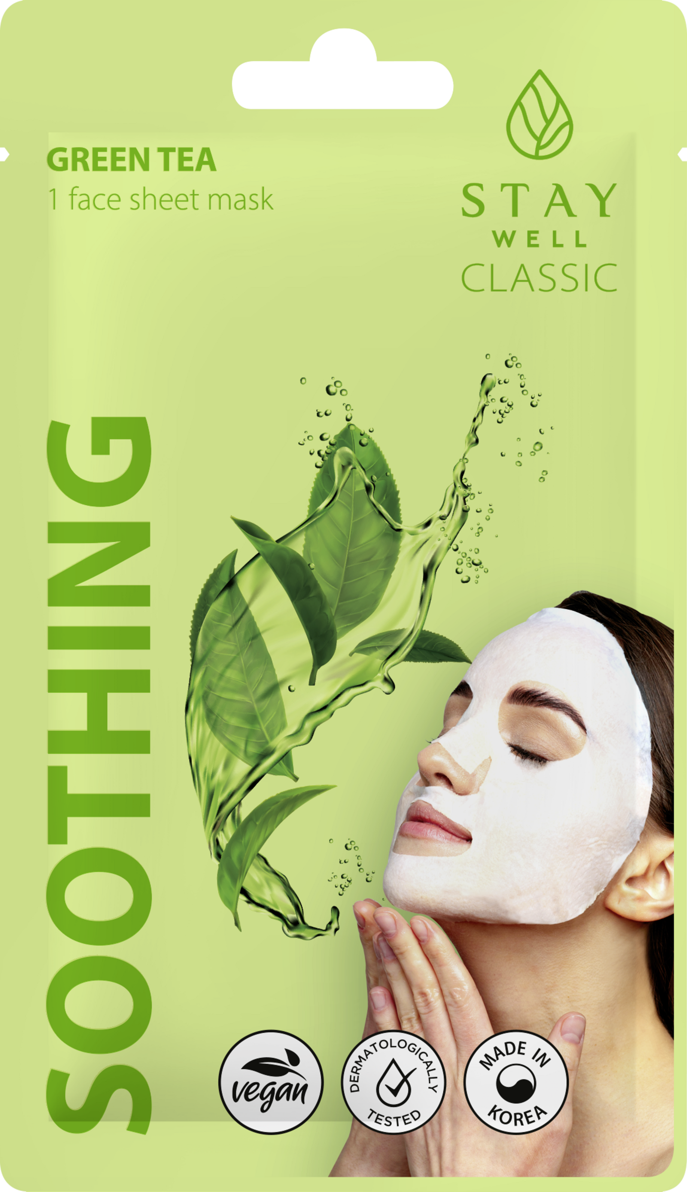 STAY WELL Classic sheet mask - Green Tea Soothing