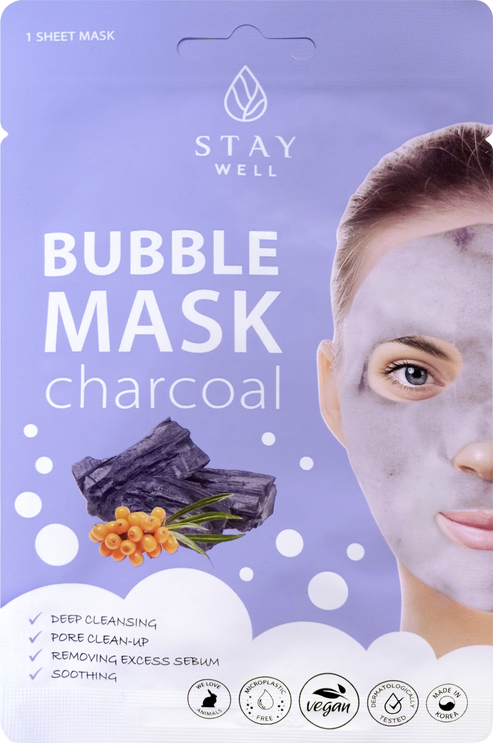 STAY WELL Deep Cleansing Bubble Mask - Charcoal