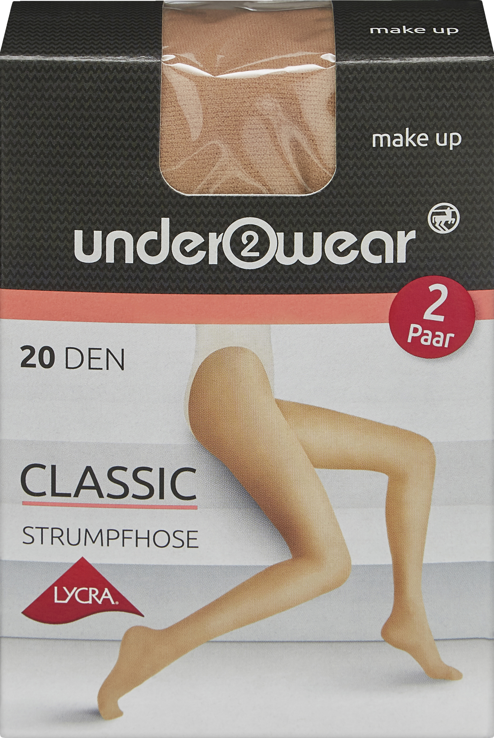 under2wear Strumpfhose 20 den make up L (44/46)