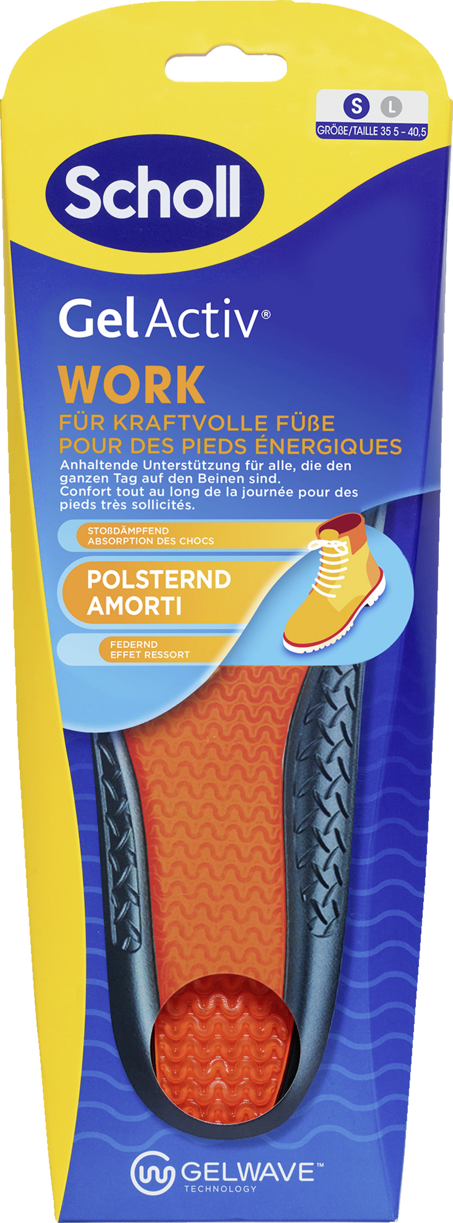 نعل داخلي GelActiv WORK مقاس S (35-40.5)