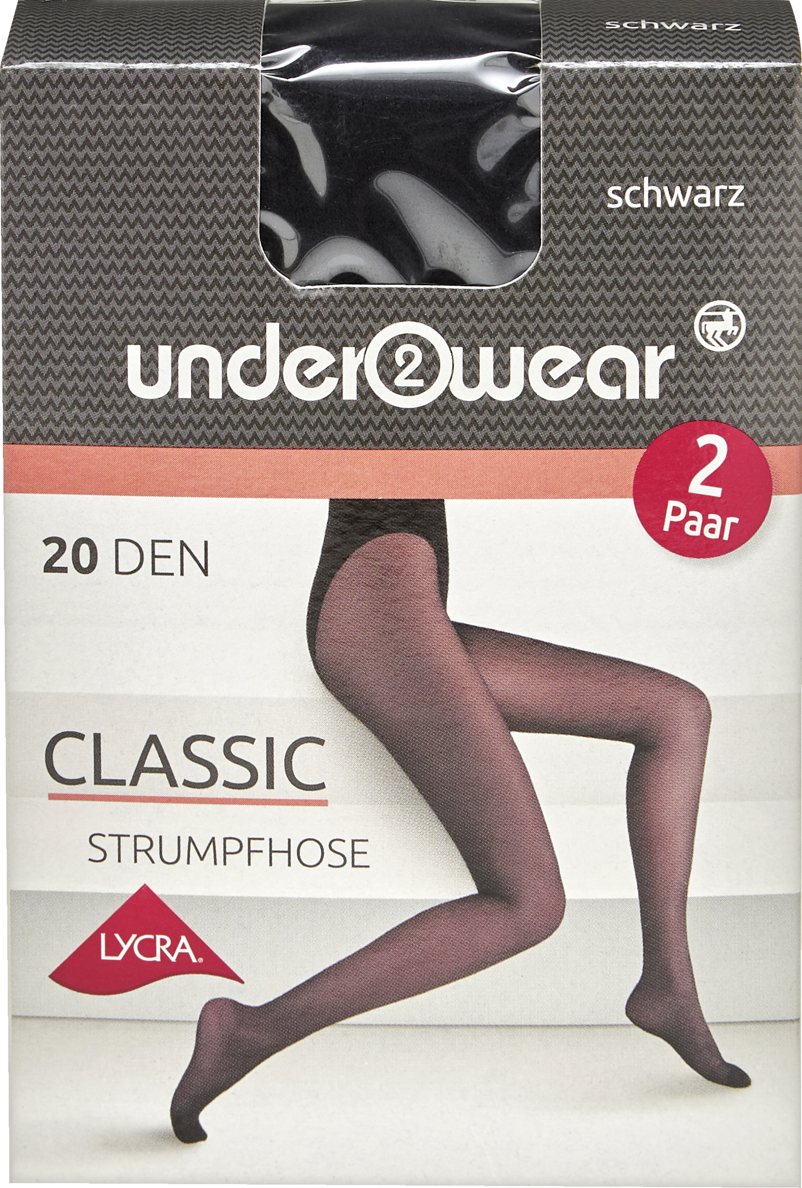 under2wear Strumpfhose 20 den schwarz L (44/46)