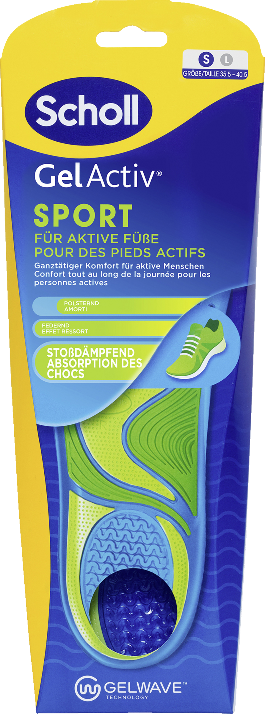 نعل داخلي GelActiv رياضي مقاس S (35-40.5)