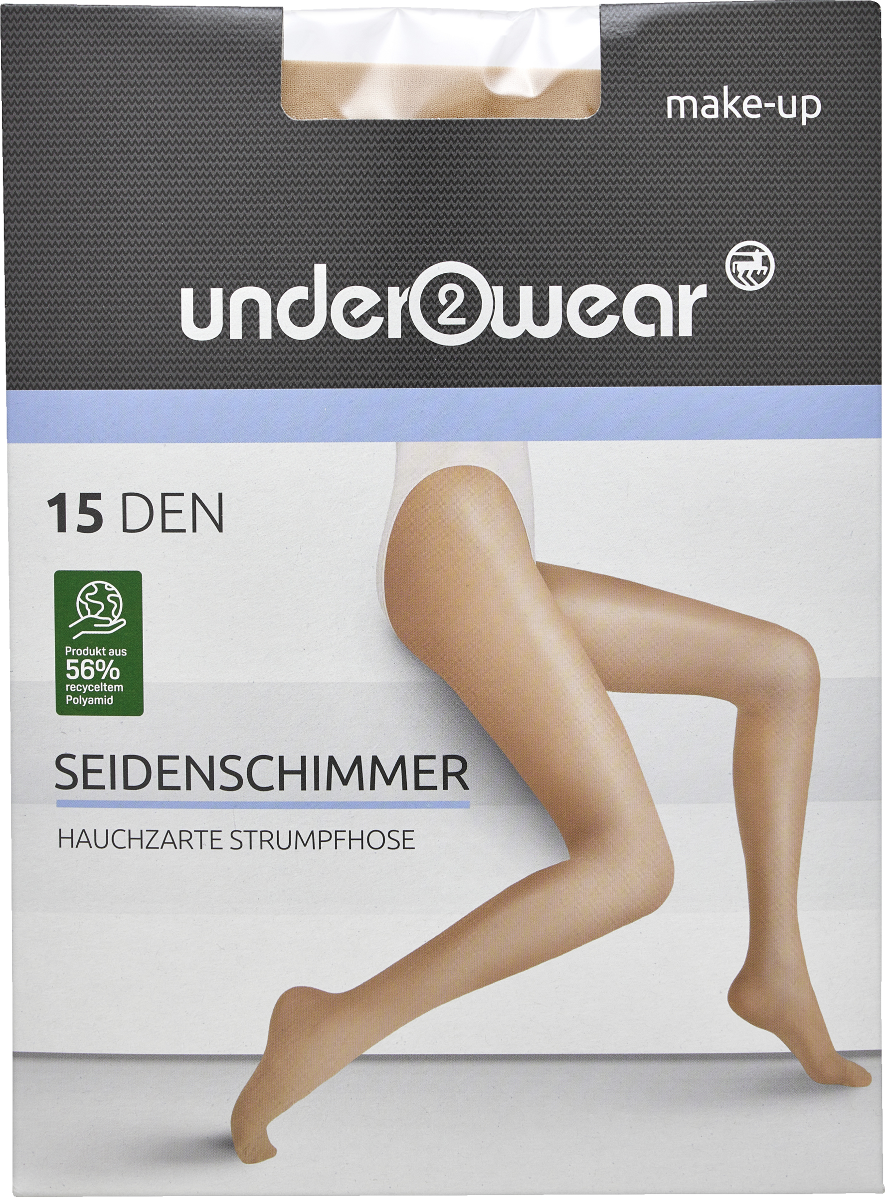 under2wear Seidenschimmer Strumpfhose 15den make-up Gr. L