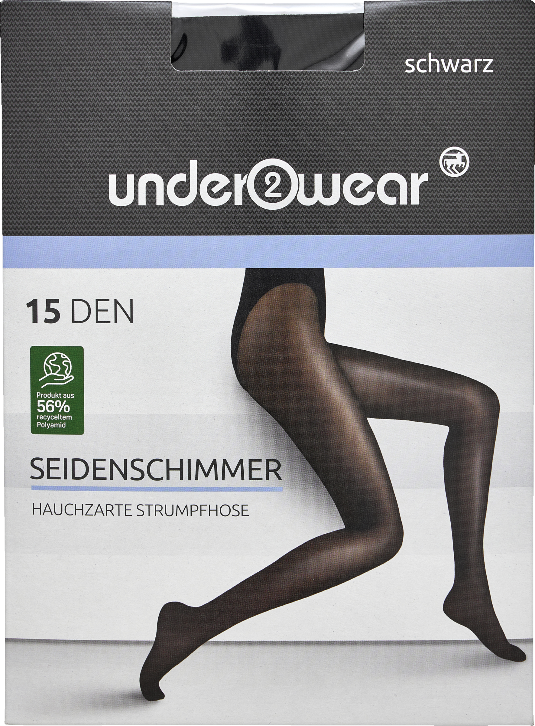 under2wear Seidenschimmer Strumpfhose 15den schwarz Gr. L