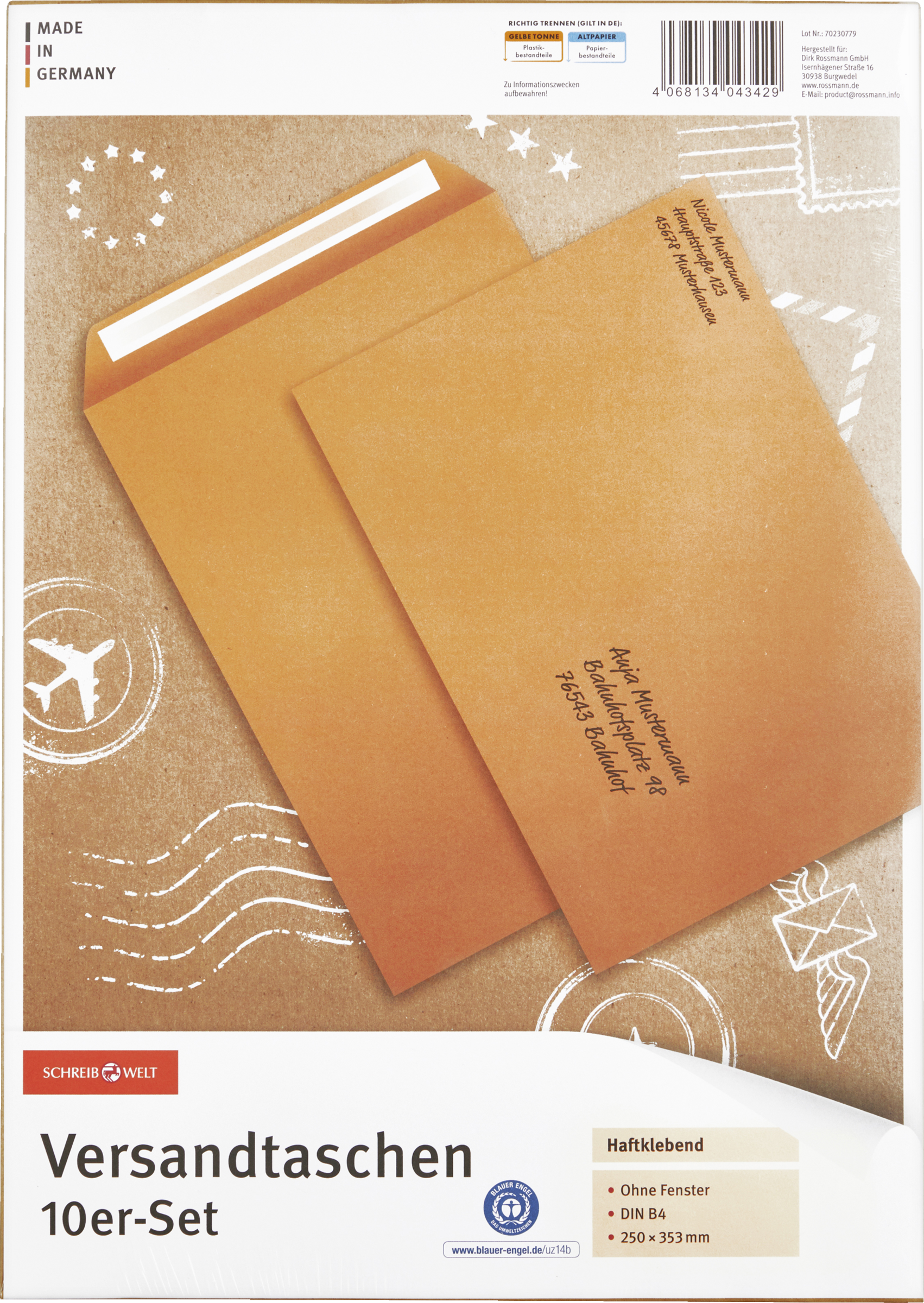 Versandtaschen DIN B4