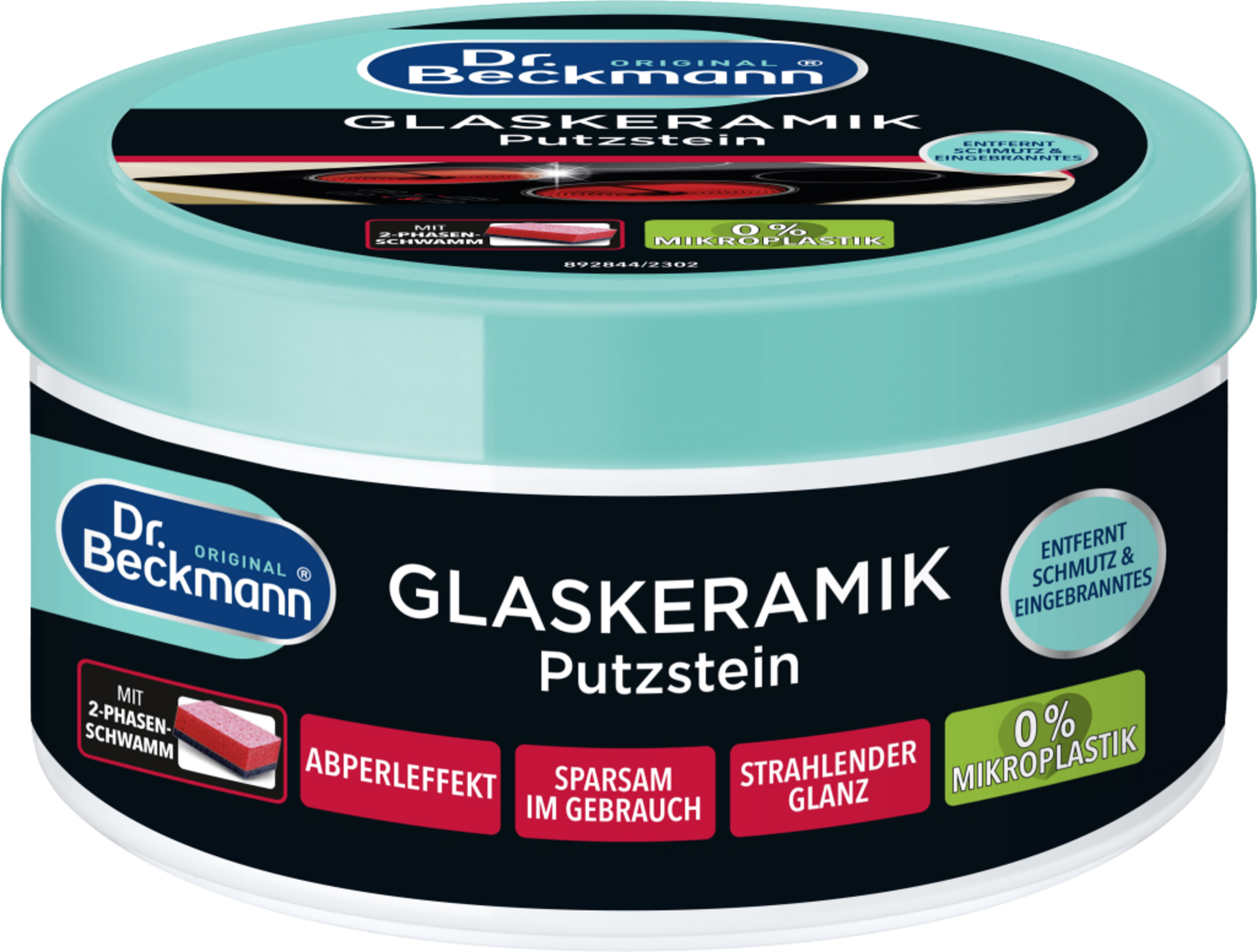 Dr. Beckmann Glaskeramik Putzstein mit Reinigungs-Schwamm