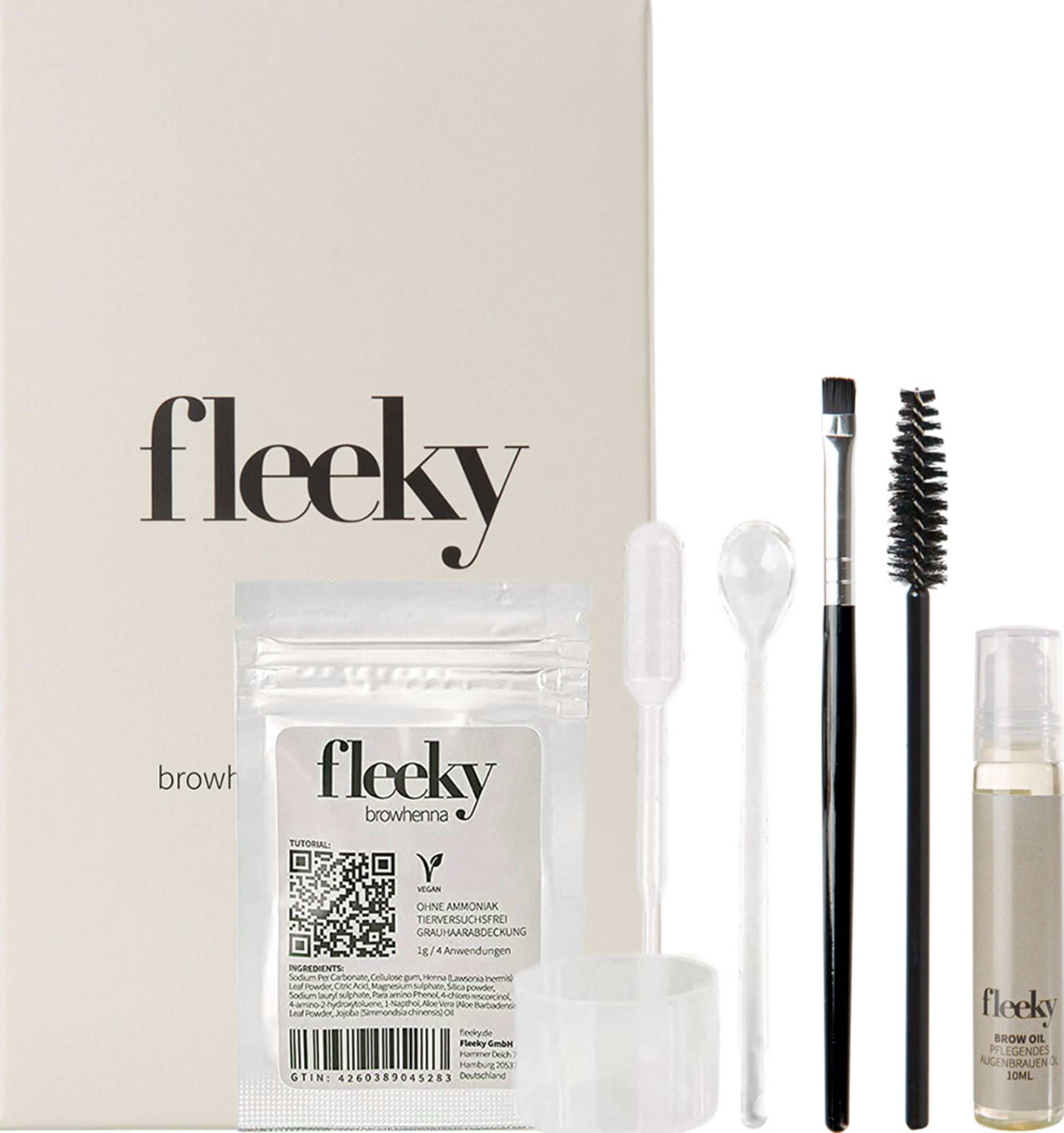 fleeky Browhenna Mini Kit-Medium Brown