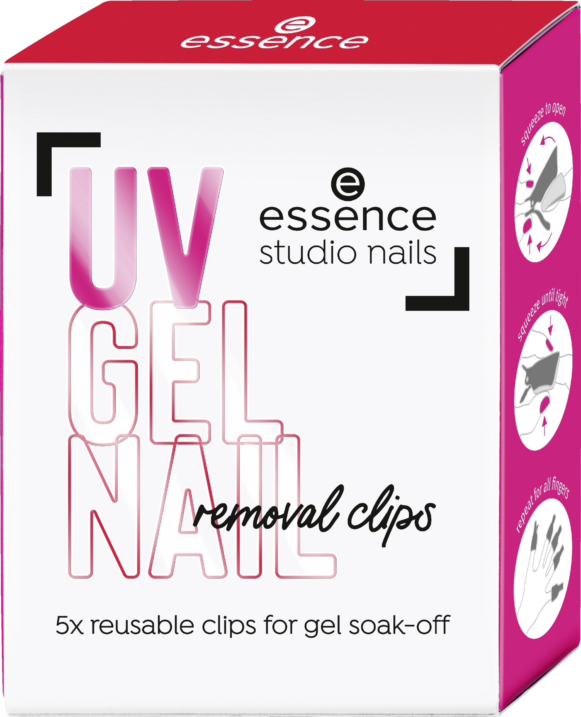 essence studio nails UV GEL NAIL removal clips 01 hold me tight - 5 Stück