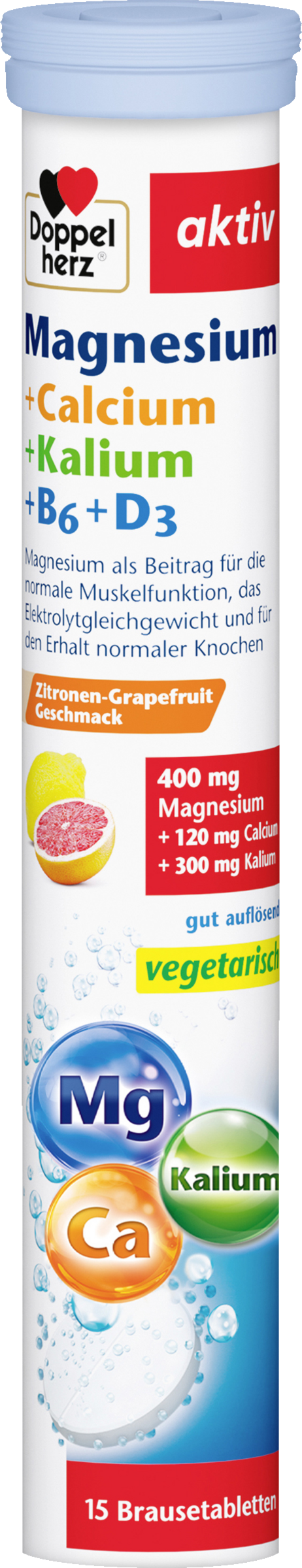Doppelherz aktiv Magnesium + Calcium + Kalium + B6 + D3