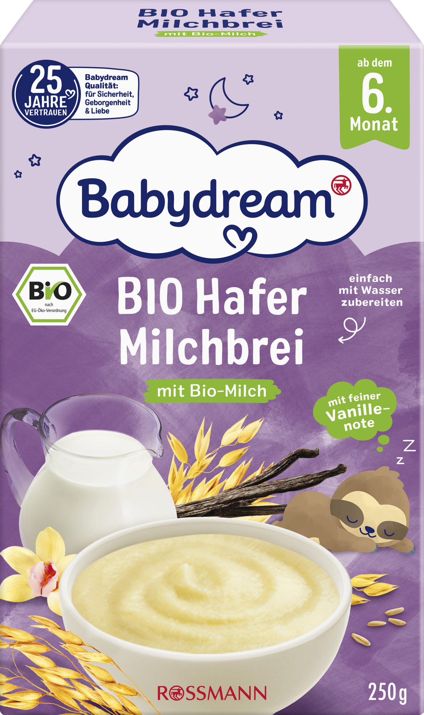 Babydream Bio Guten Abend Milchbrei Hafer ab dem 6. Monat