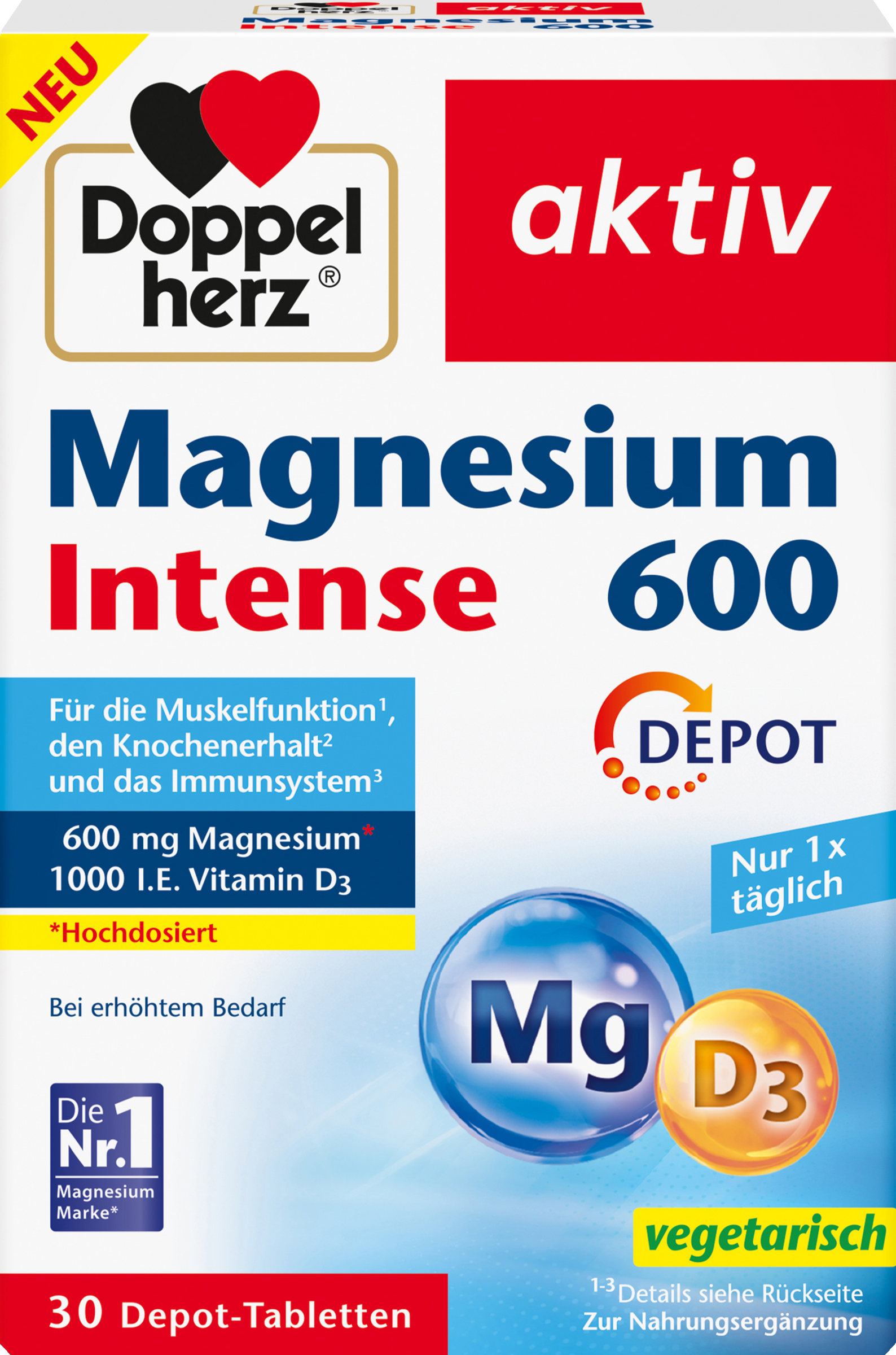 Doppelherz aktiv Magnesium 600 Intense Depot