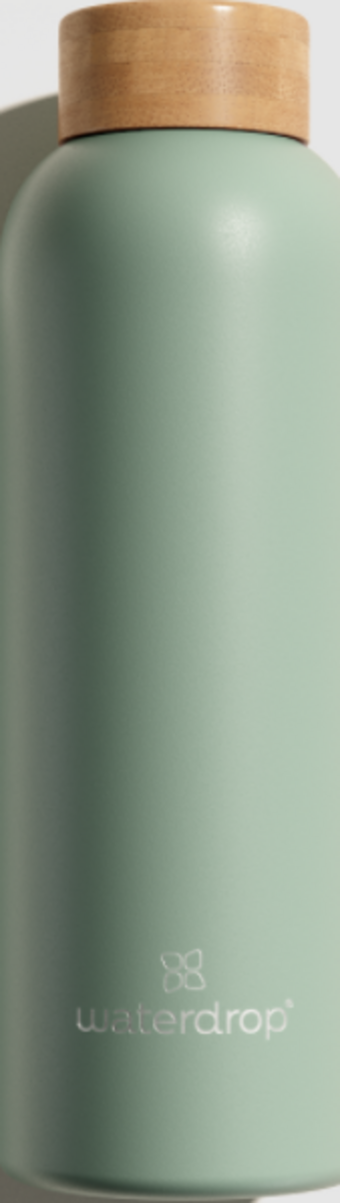 waterdrop Trinkflasche Steel Small Pastel Olive