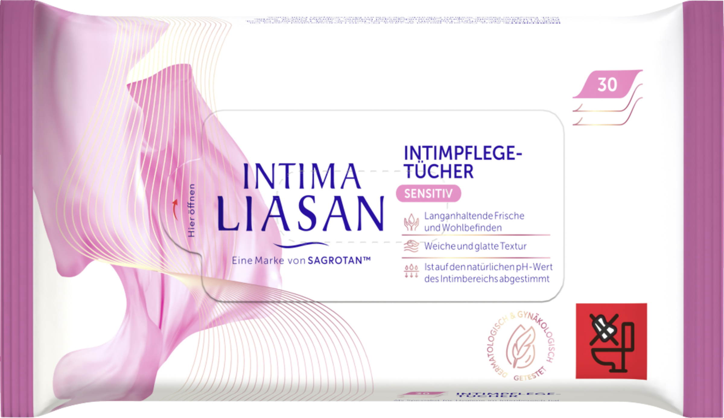 Sagrotan Intima Liasan - Intimpflege-Tücher sensitive