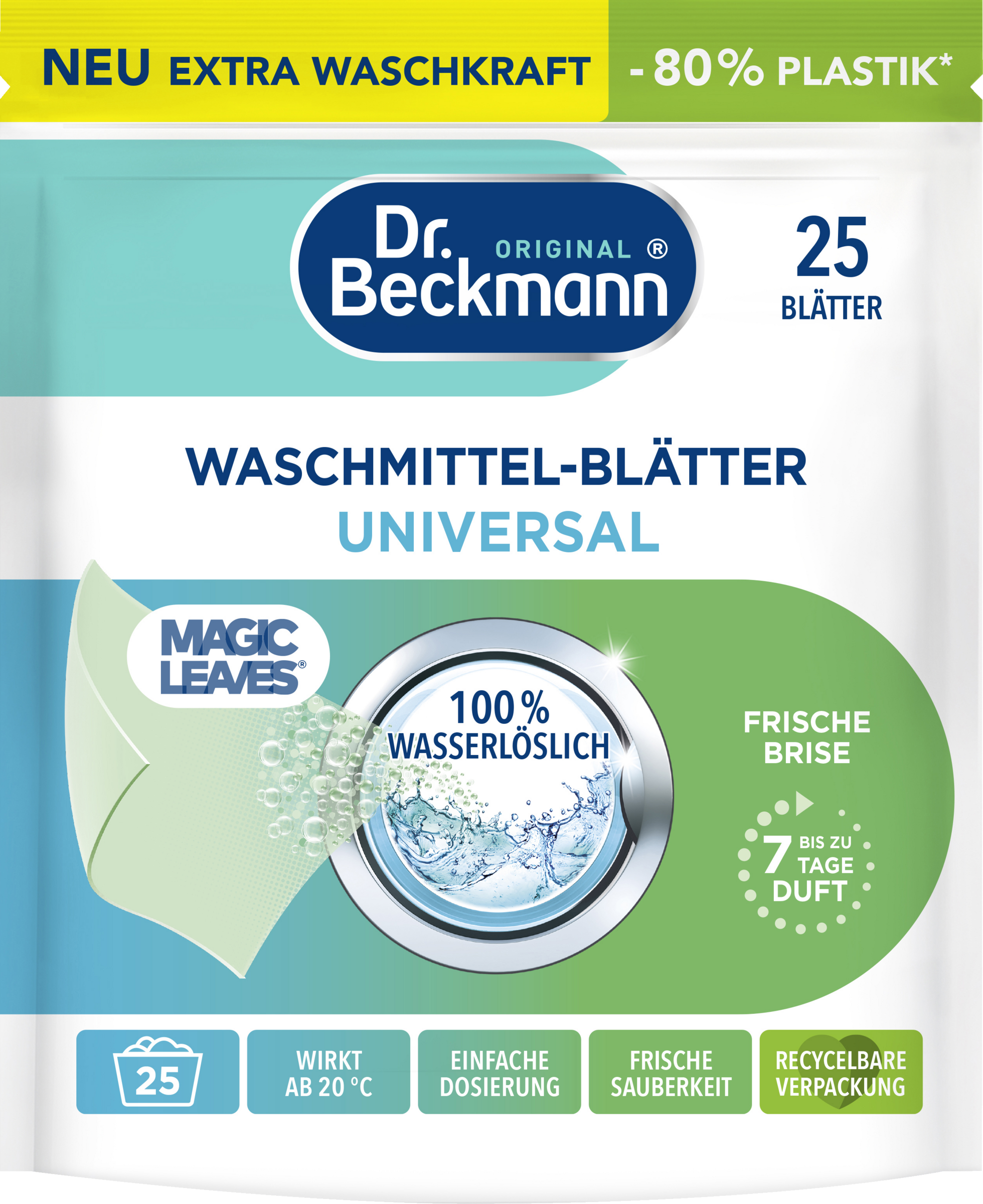 Dr. Beckmann Universal Magic Leaves Waschmittel-Blätter 25 WL