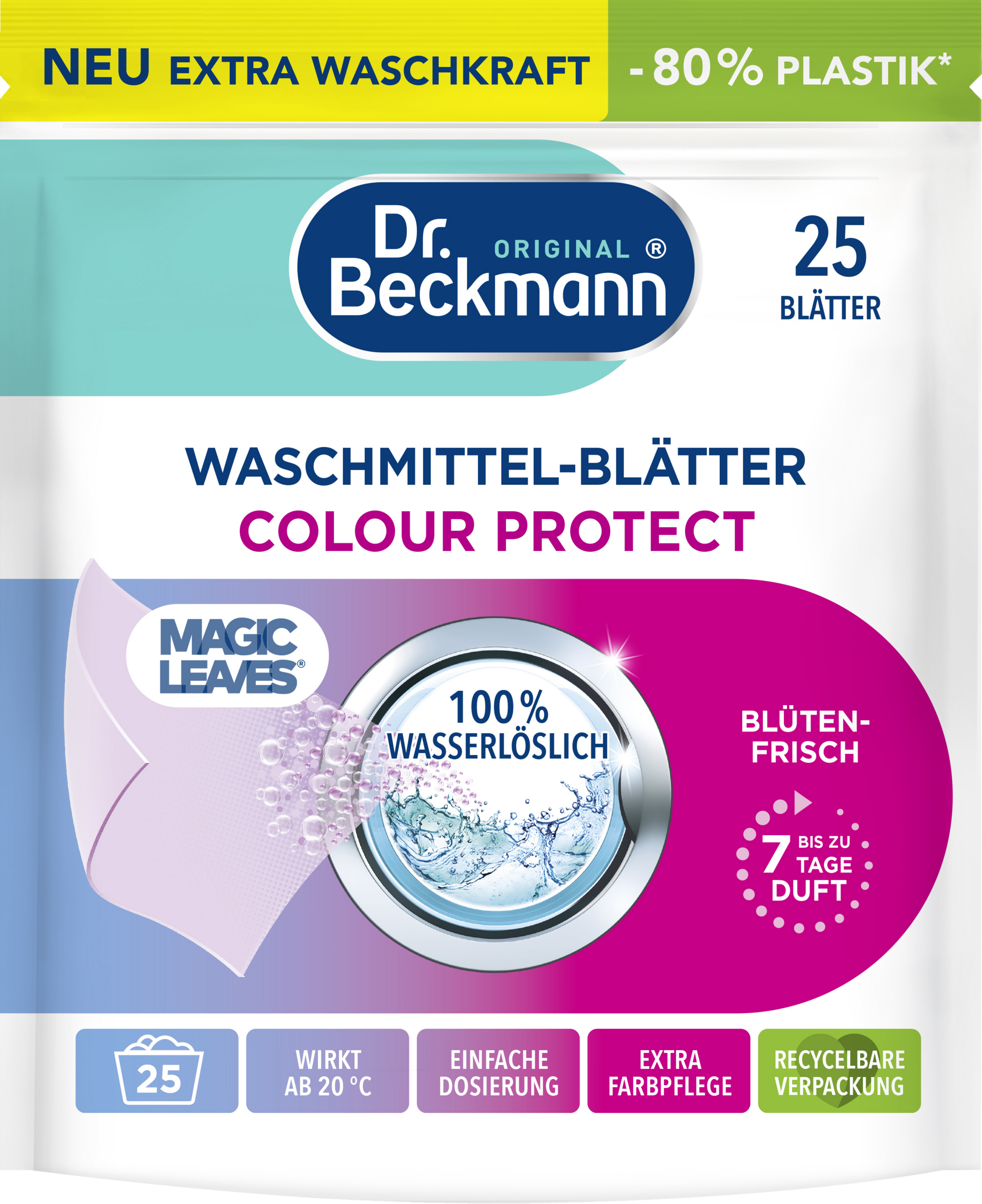 Dr. Beckmann Magic Leaves Waschmittel-Blätter Color 25 WL