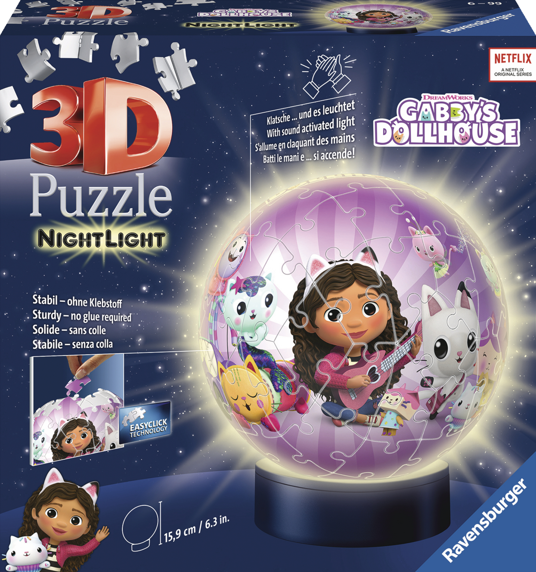 Ravensburger 3D Puzzleball Nachtlicht Gabby´s Dollhouse