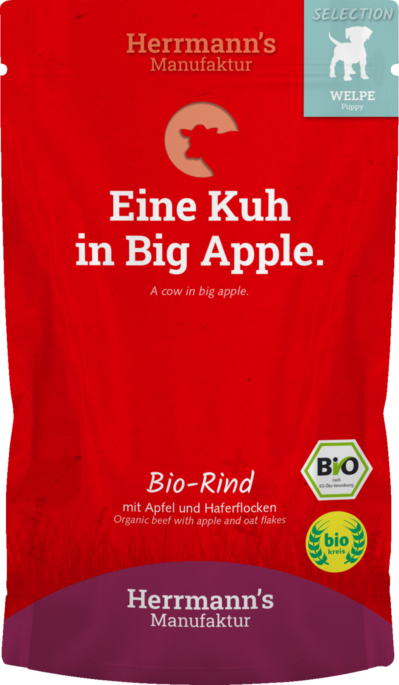 Herrmann's Manufaktur Selection Puppy Bio-Rind mit Apfel und Haferflocken