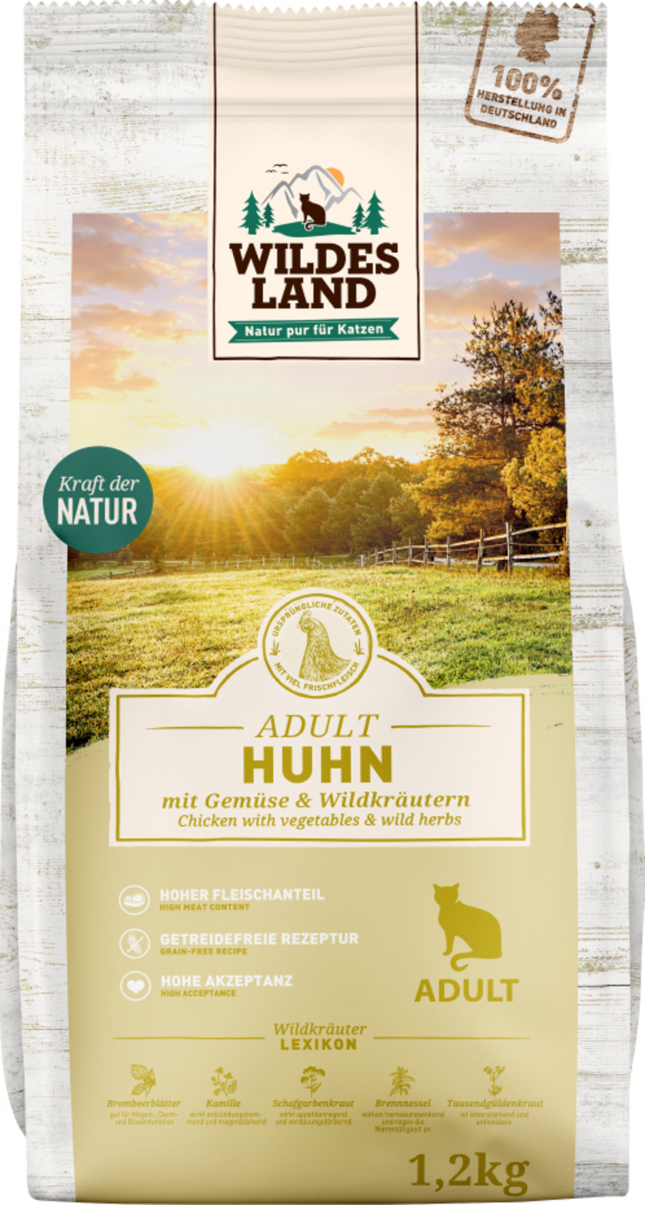 Wildes Land Katzentrockenfutter Huhn