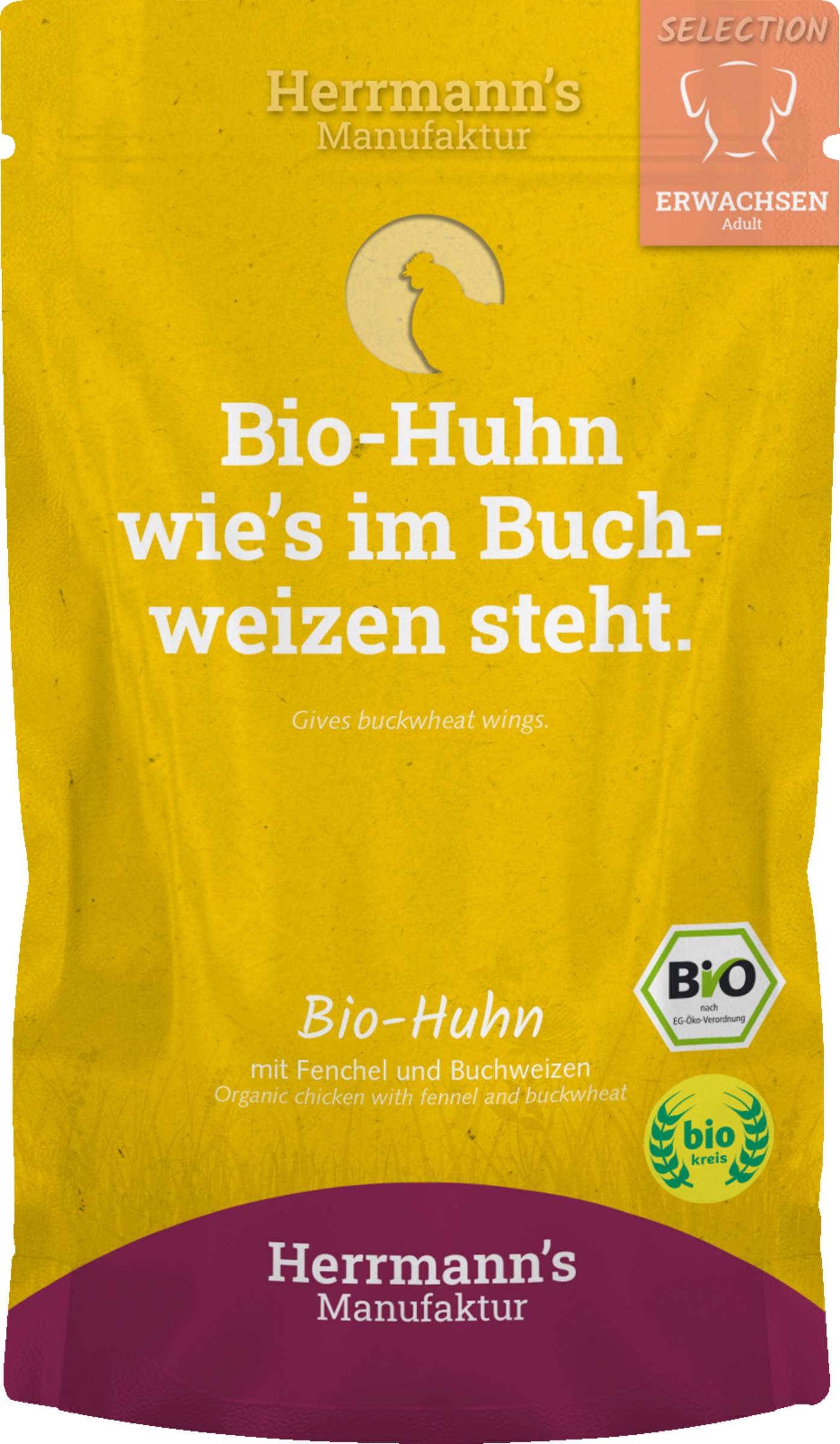 Herrmann's Manufaktur Selection Adult Bio-Huhn mit Fenchel und Buchweizen