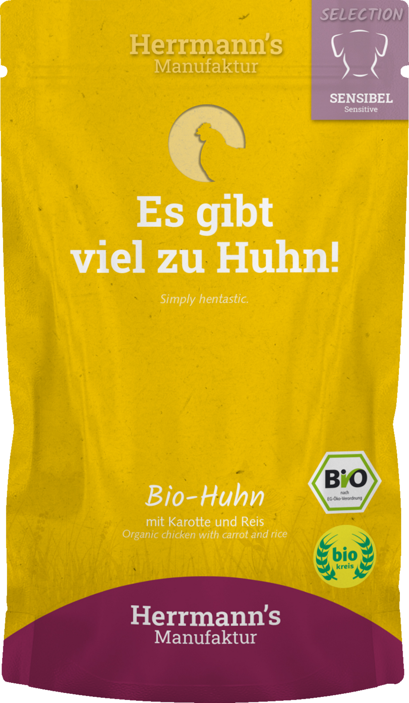 Herrmann's Manufaktur Selection Sensible Bio-Huhn mit Karotte und Reis