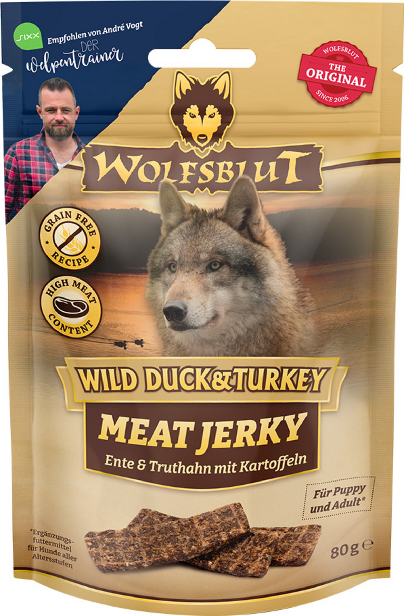 Wolfsblut Hundesnack Meat Jerky Wild Duck Turkey
