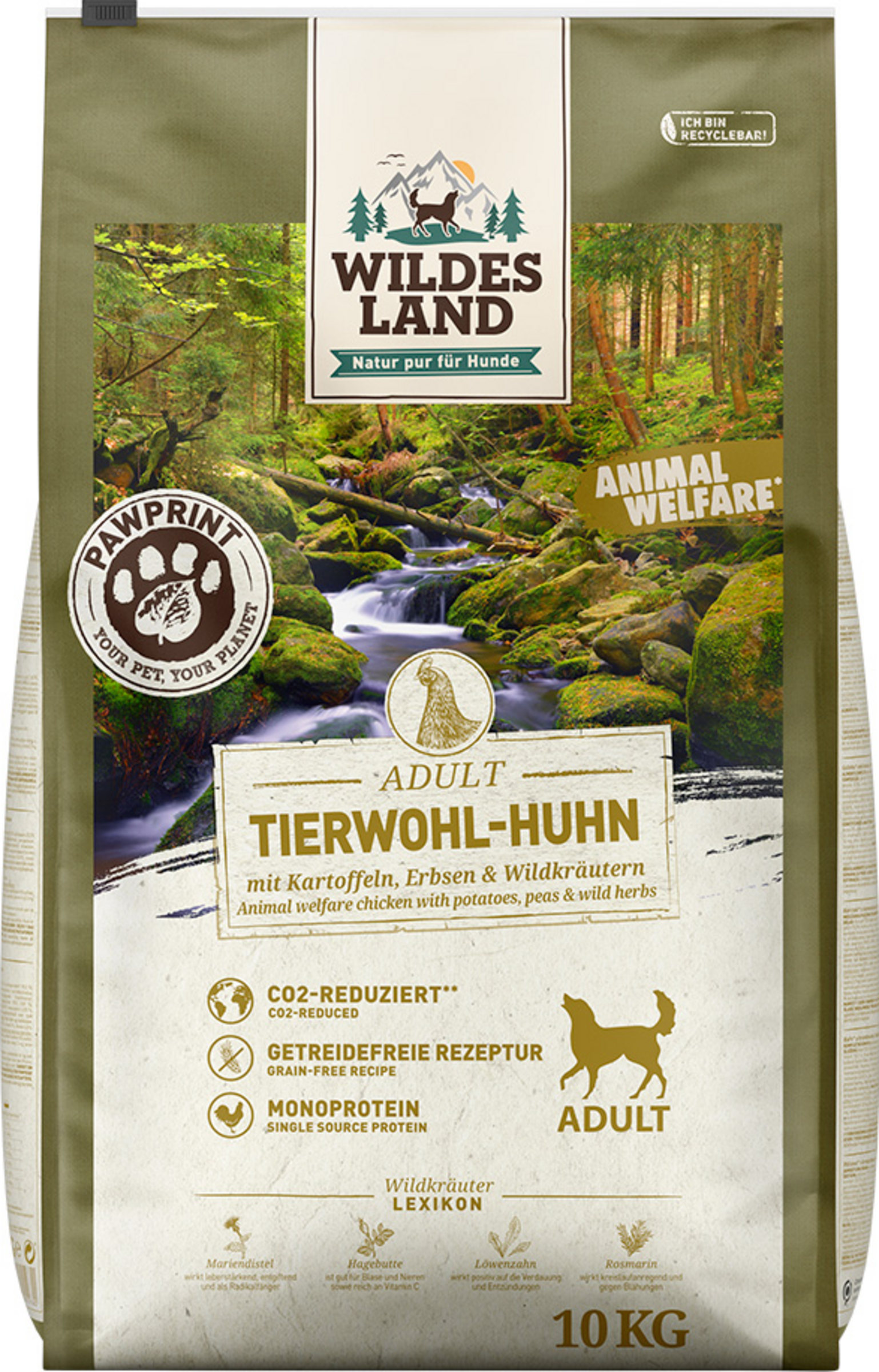 Wildes Land Hundefutter Tierwohl Huhn
