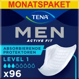 Men Active Fit Absorbierende Protektoren Einlagen Level 1 Monatspaket